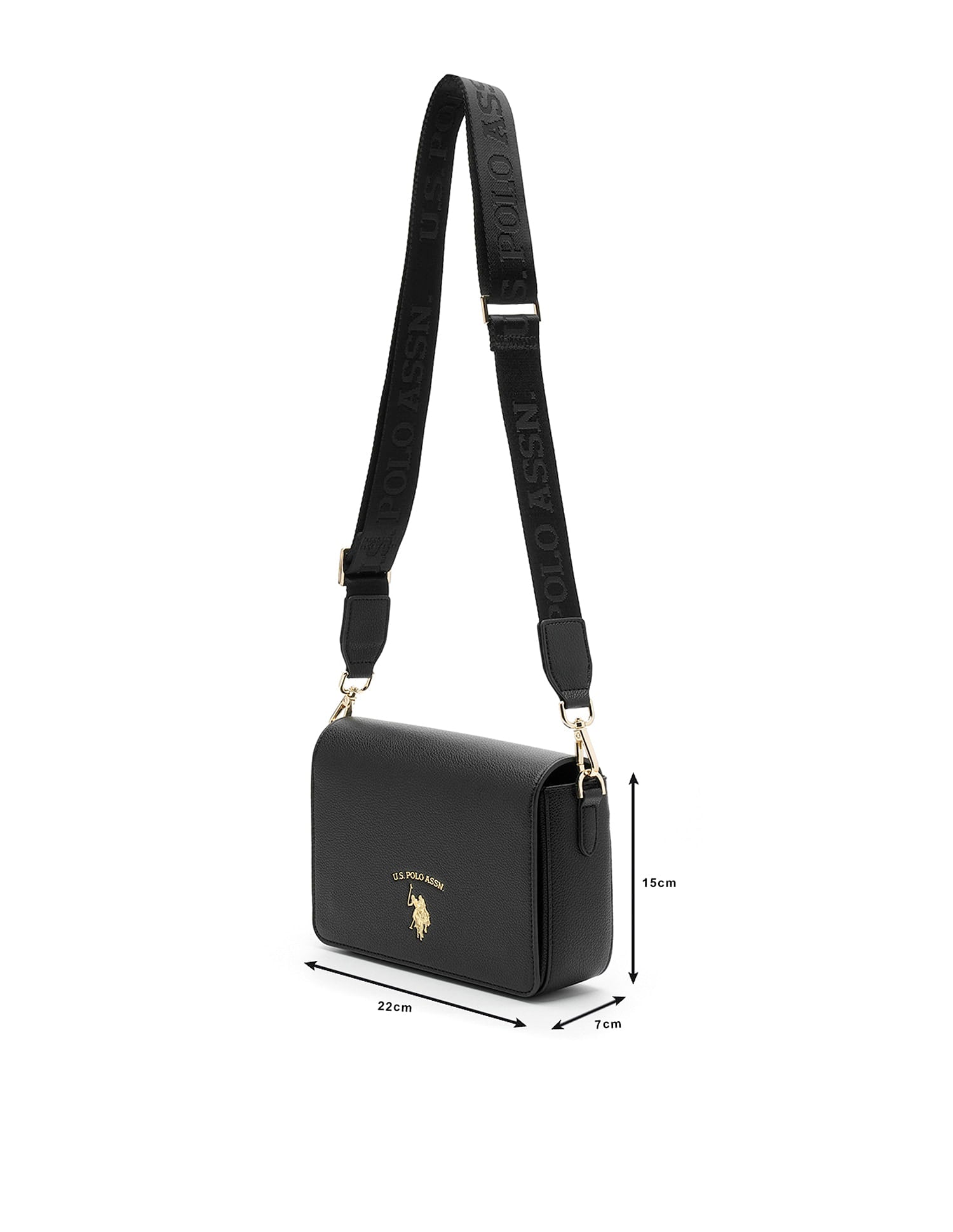 Nevah Cross Body Bag Black - U.S. POLO ASSN. | Large
