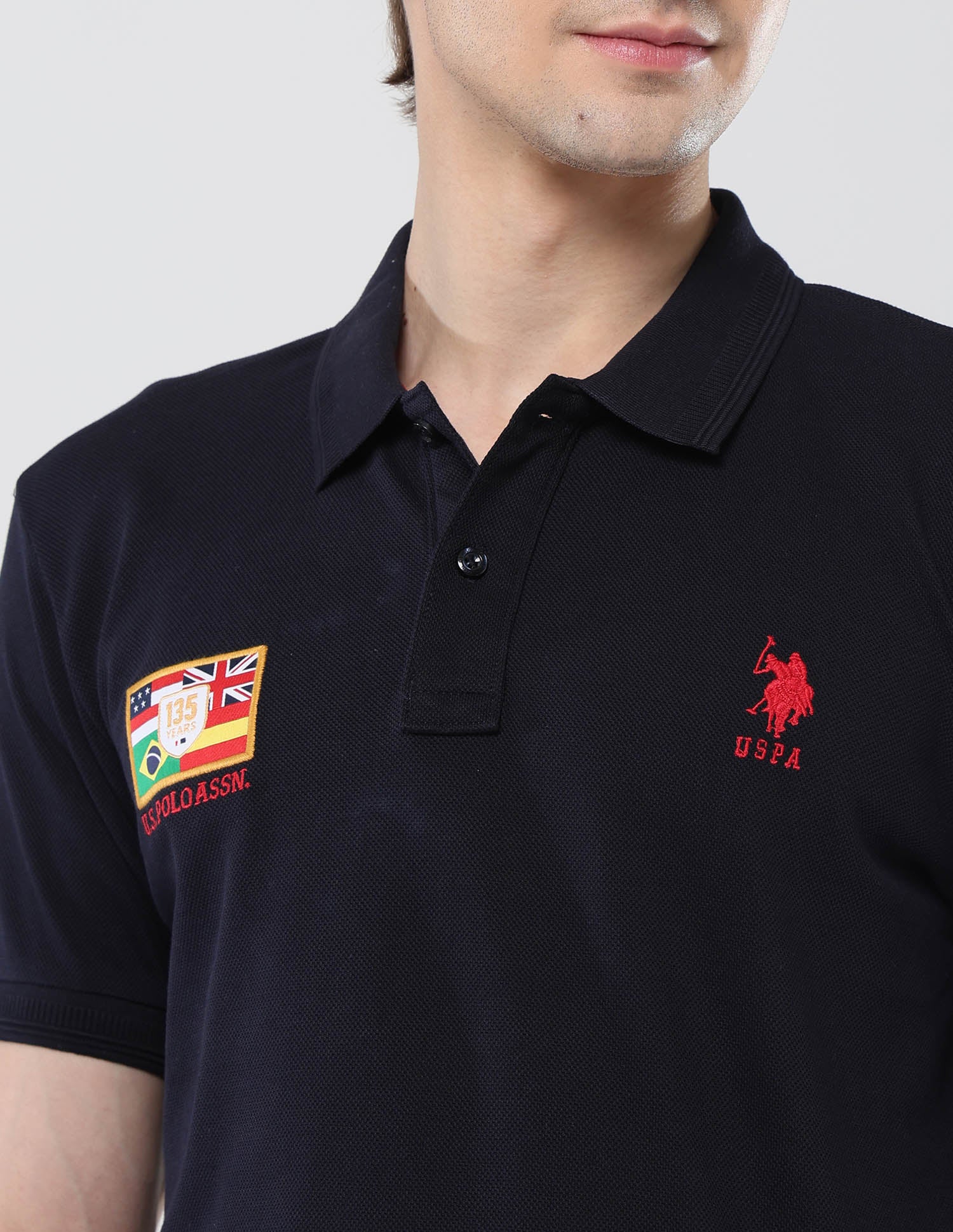 Pure Cotton 135 Anniversary Polo Shirt Navy - U.S. Polo Assn. India | Large