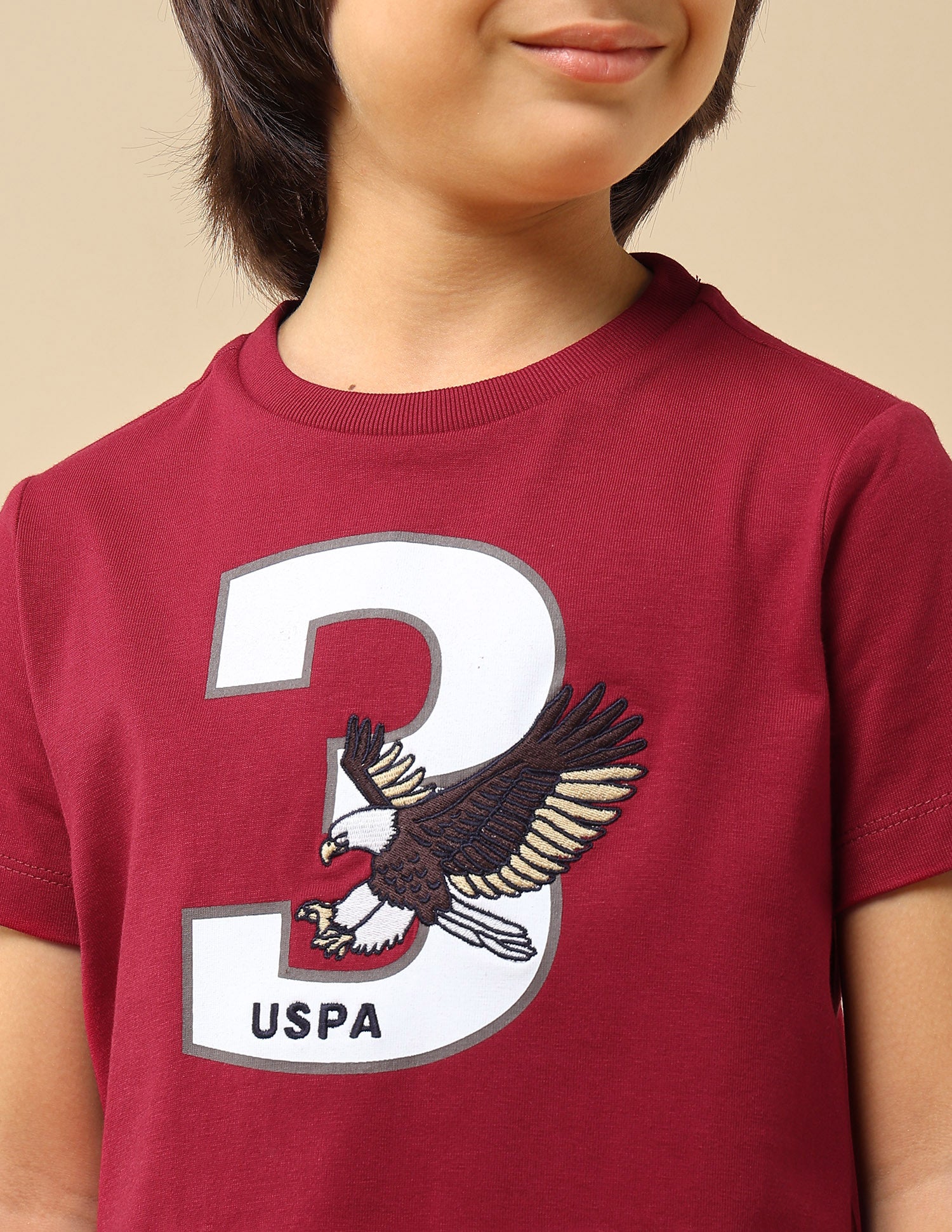 Boys Brand Appliqued Mini Me T-Shirt Red - U.S. POLO ASSN. | Large