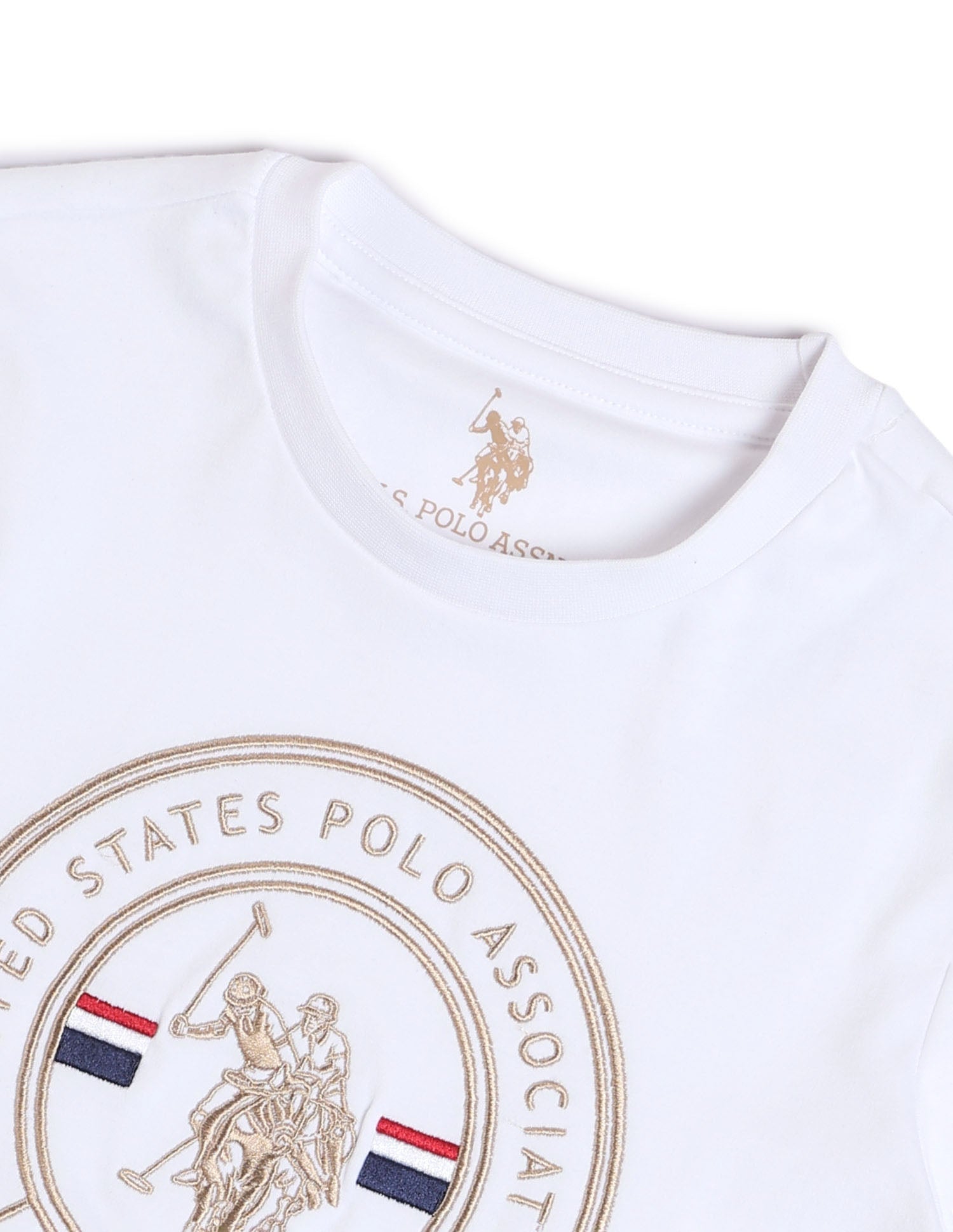 Boys Brand Printed Regular Fit T-Shirt White - U.S. POLO ASSN. | Large