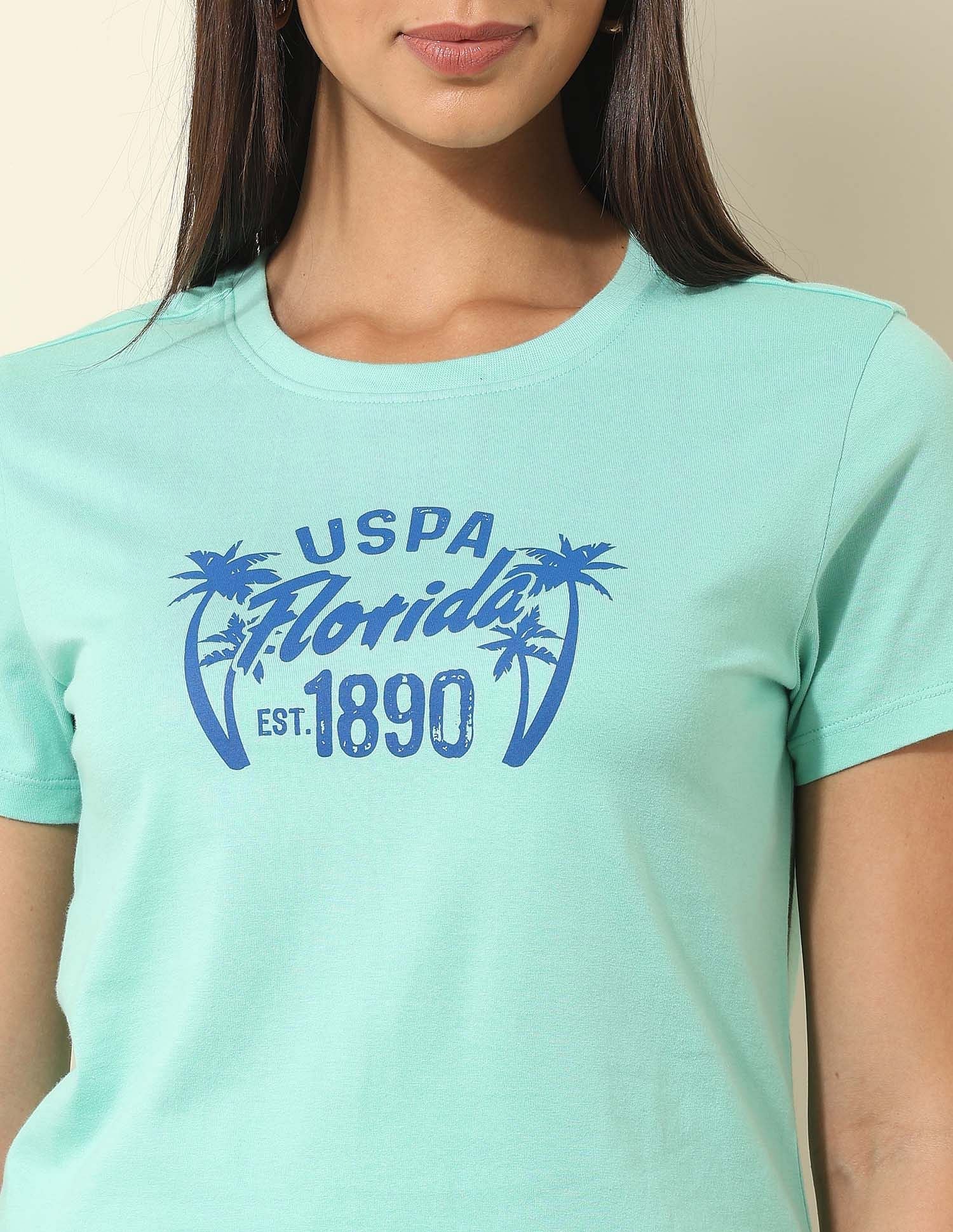 Regular Fit Brand Printed T-Shirt Green - U.S. POLO ASSN. | Large