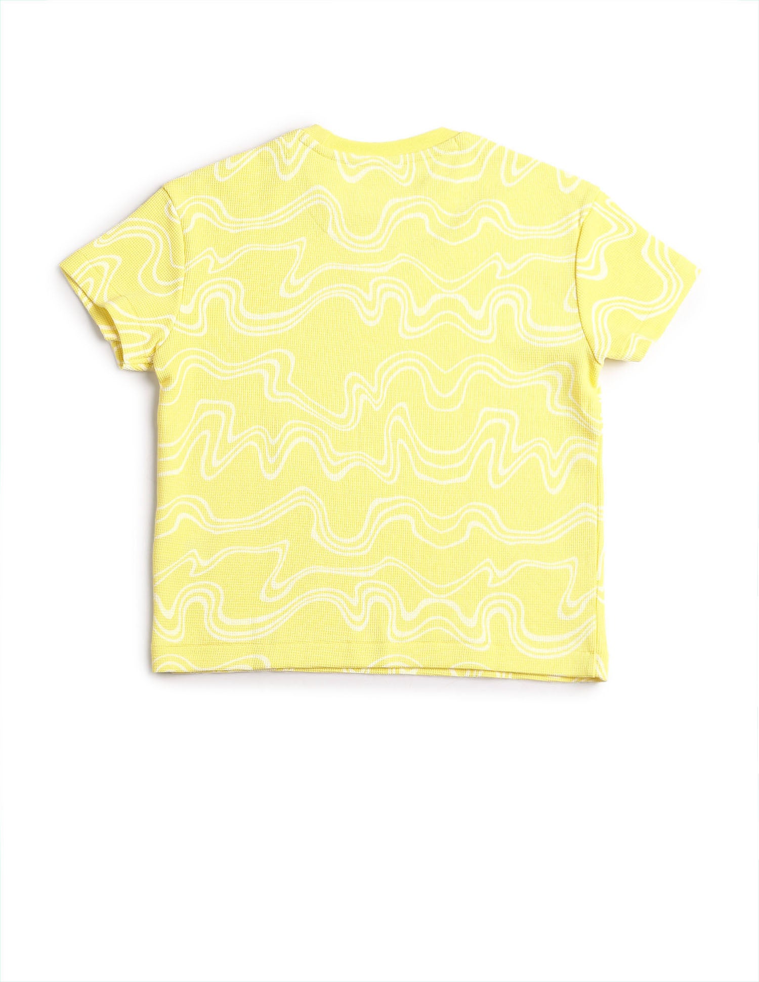 Boys Regular Fit Abstract Printed T-Shirt Light Yellow - U.S. POLO ASSN. | Large