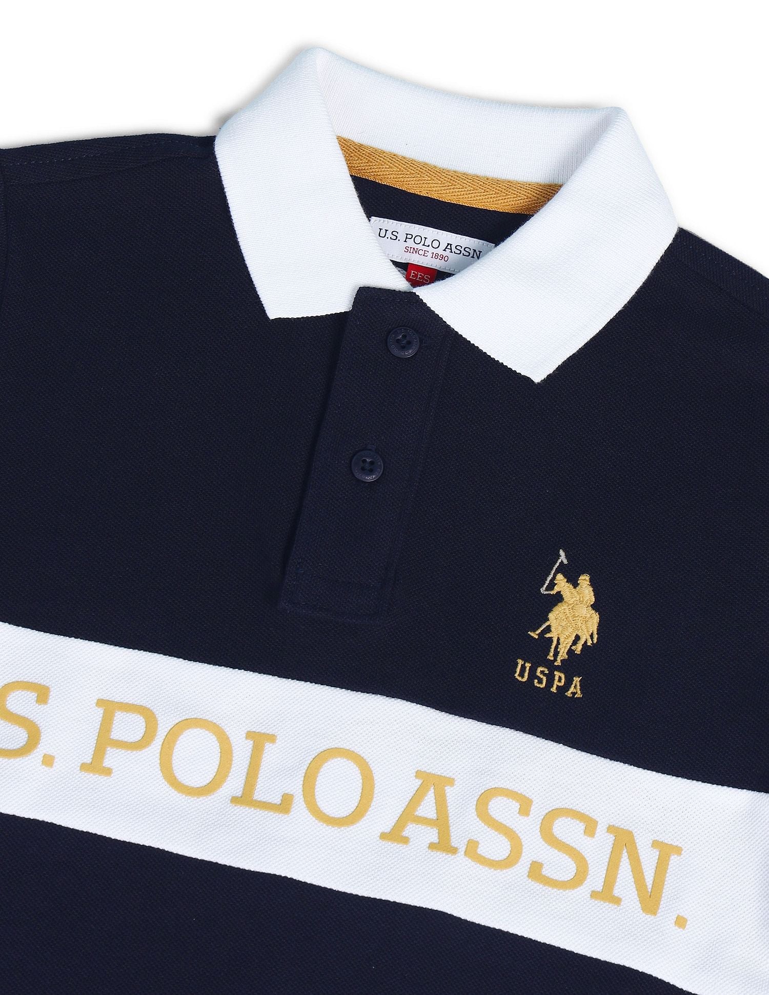 Boys Brand Printed Polo Shirt Navy - U.S. POLO ASSN. | Large