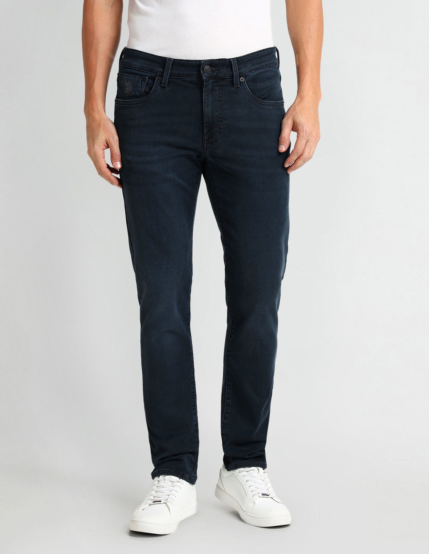 Slim Tapered Fit Blue Jeans Dark-Blue - U.S. POLO ASSN. | Large