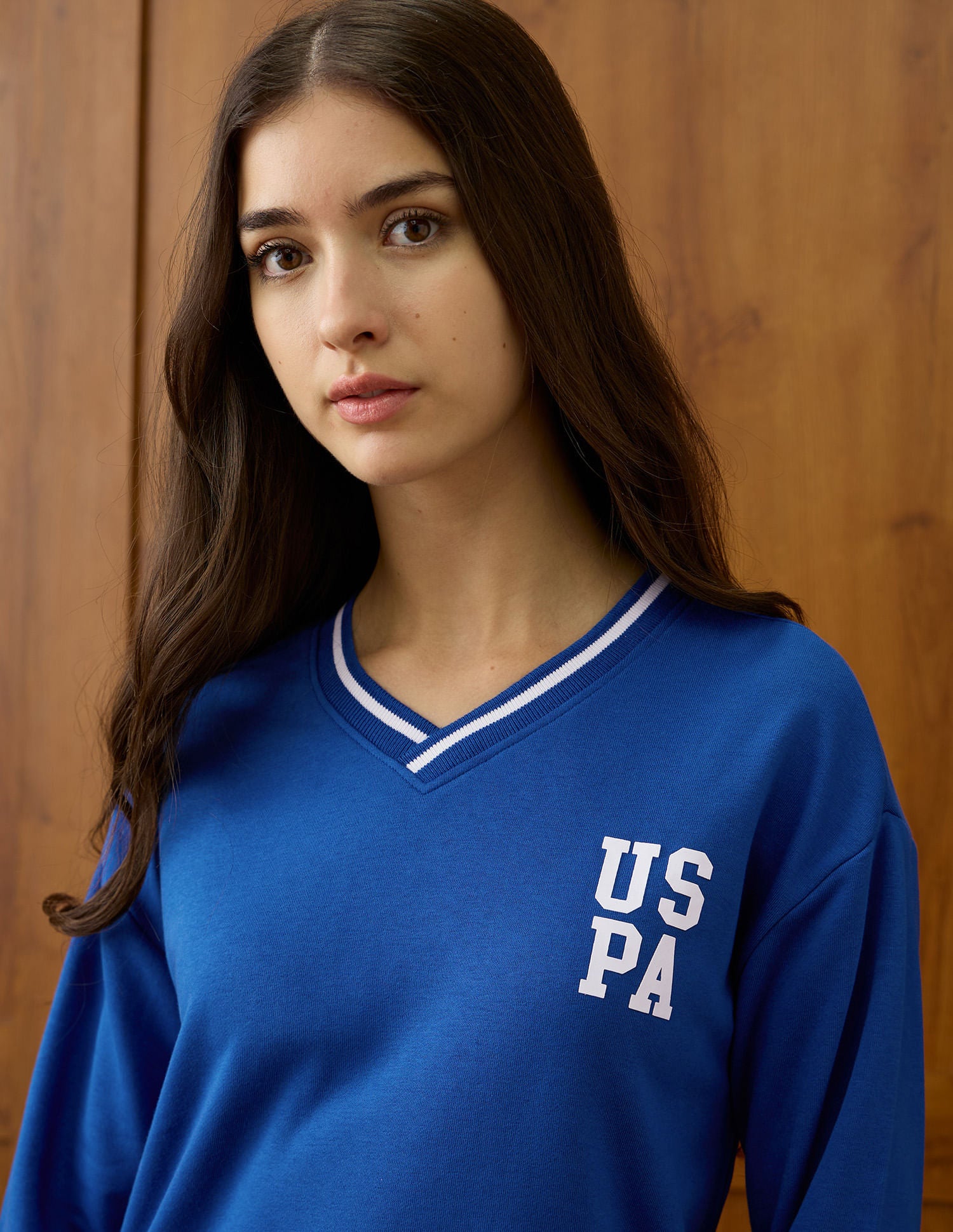 Regular Fit Solid Sweatshirt Blue - U.S. POLO ASSN. | Large