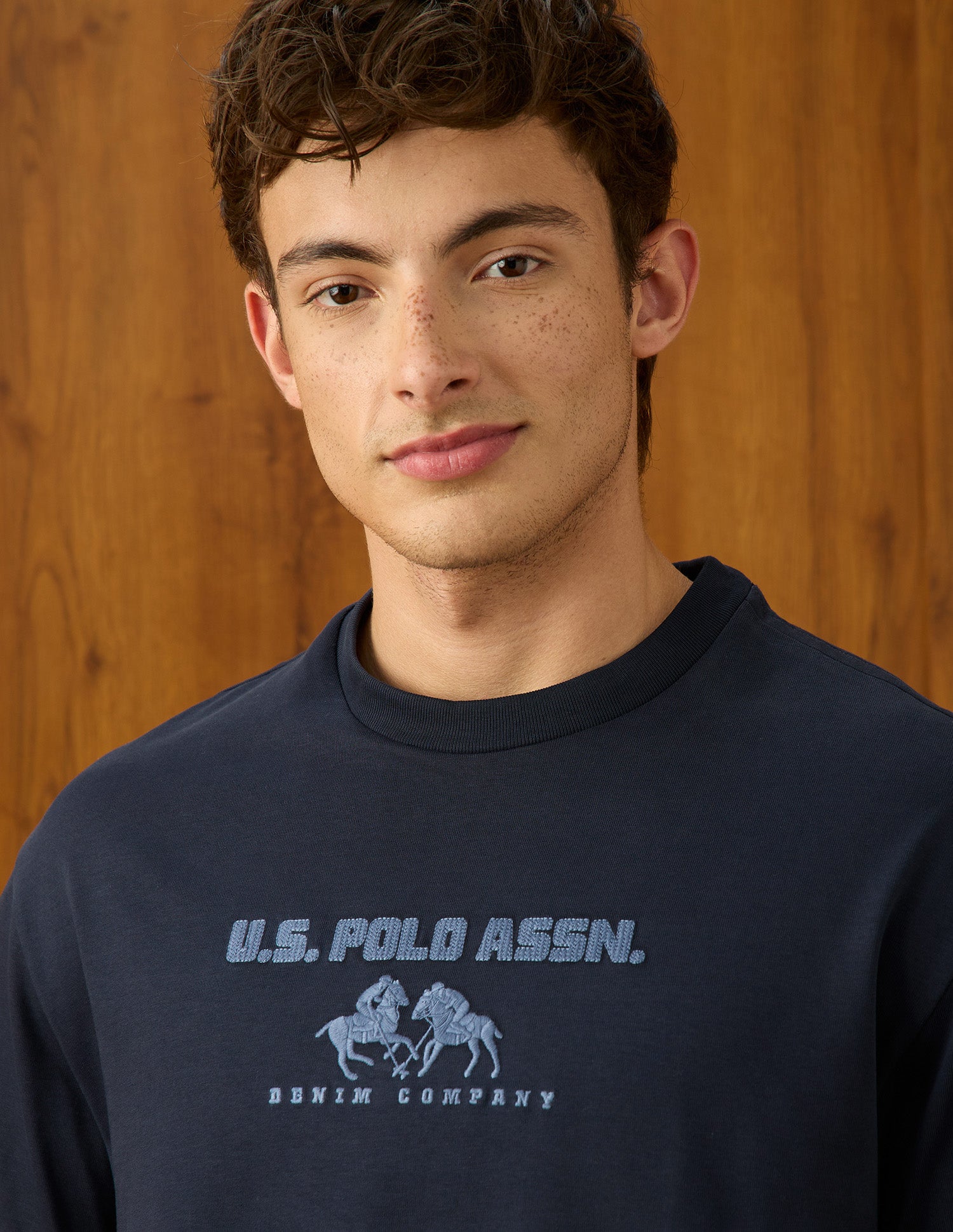 Brand Embroidered Relaxed Fit T-Shirt Navy - U.S. Polo Assn. India | Large