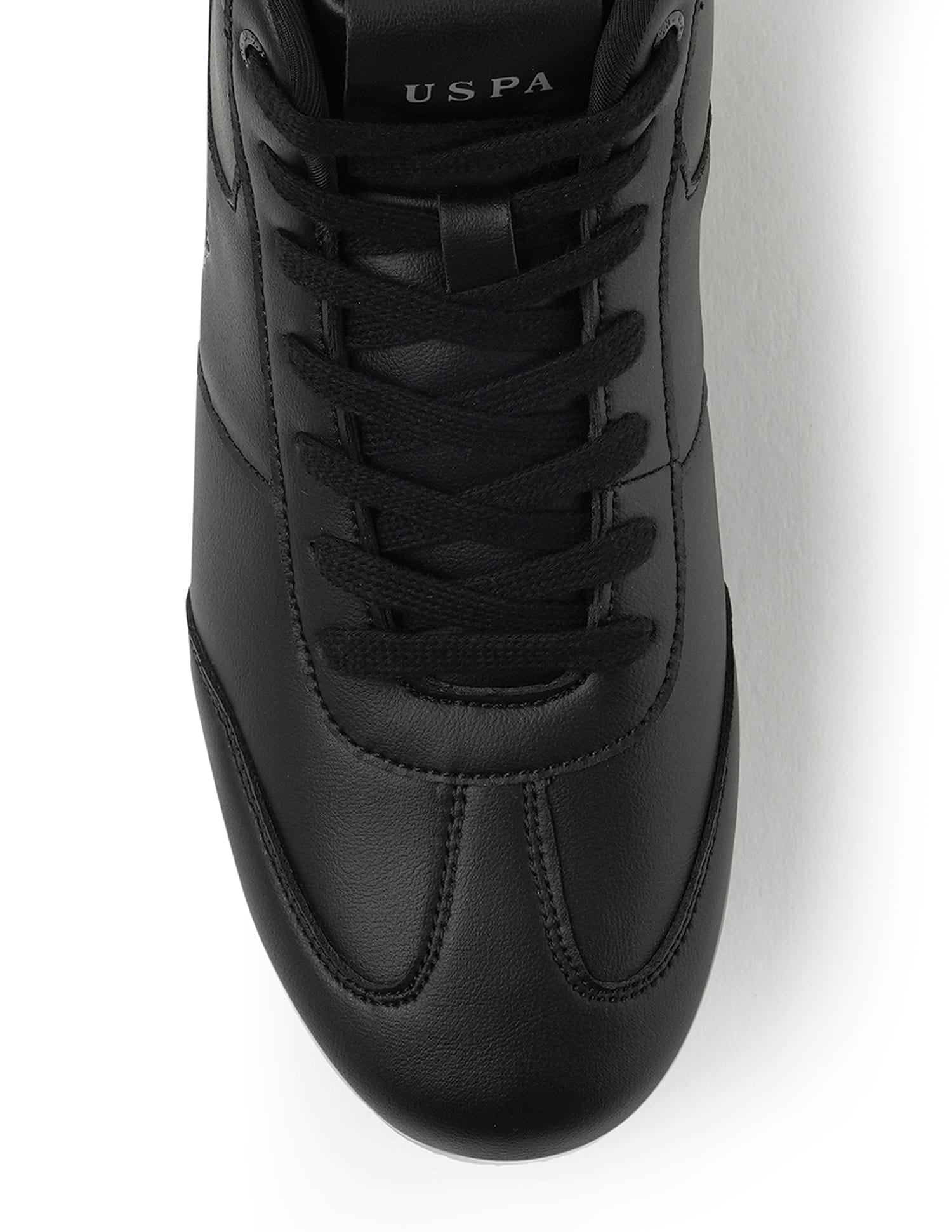 Men Rentso Black Retro Mid Top  Sneakers Black - U.S. Polo Assn. India | Large