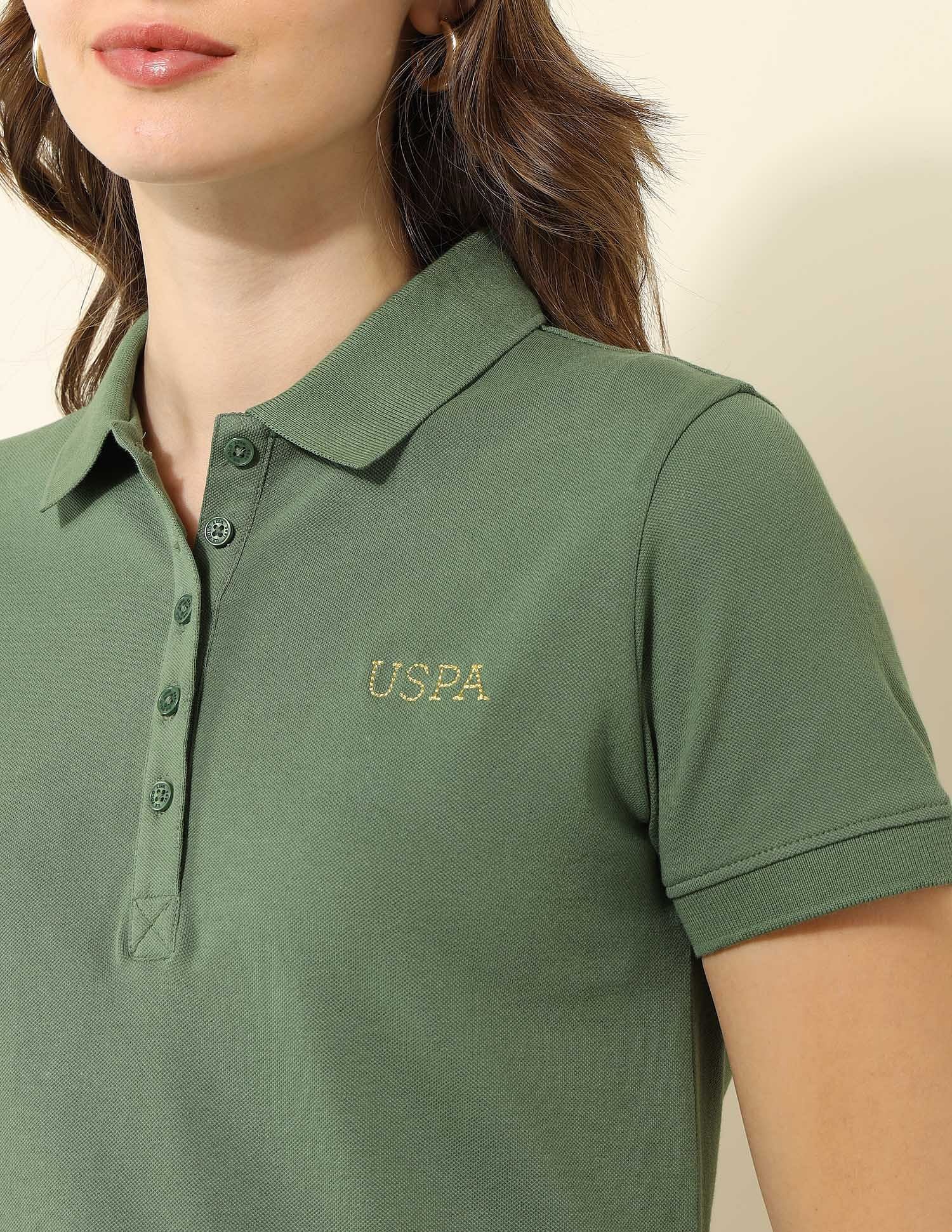 Regular Fit Solid Polo Shirt Light Olive - U.S. POLO ASSN. | Large