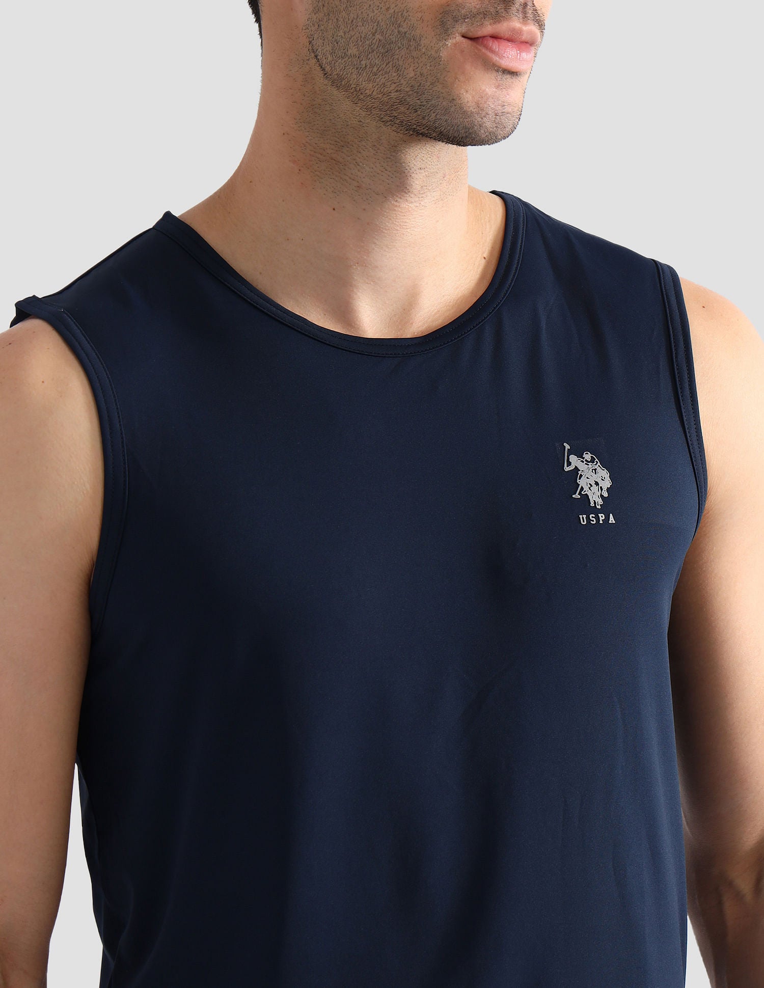 Solid Cotton OEV07 Vest - Pack Of 1 Navy - U.S. POLO ASSN. | Large