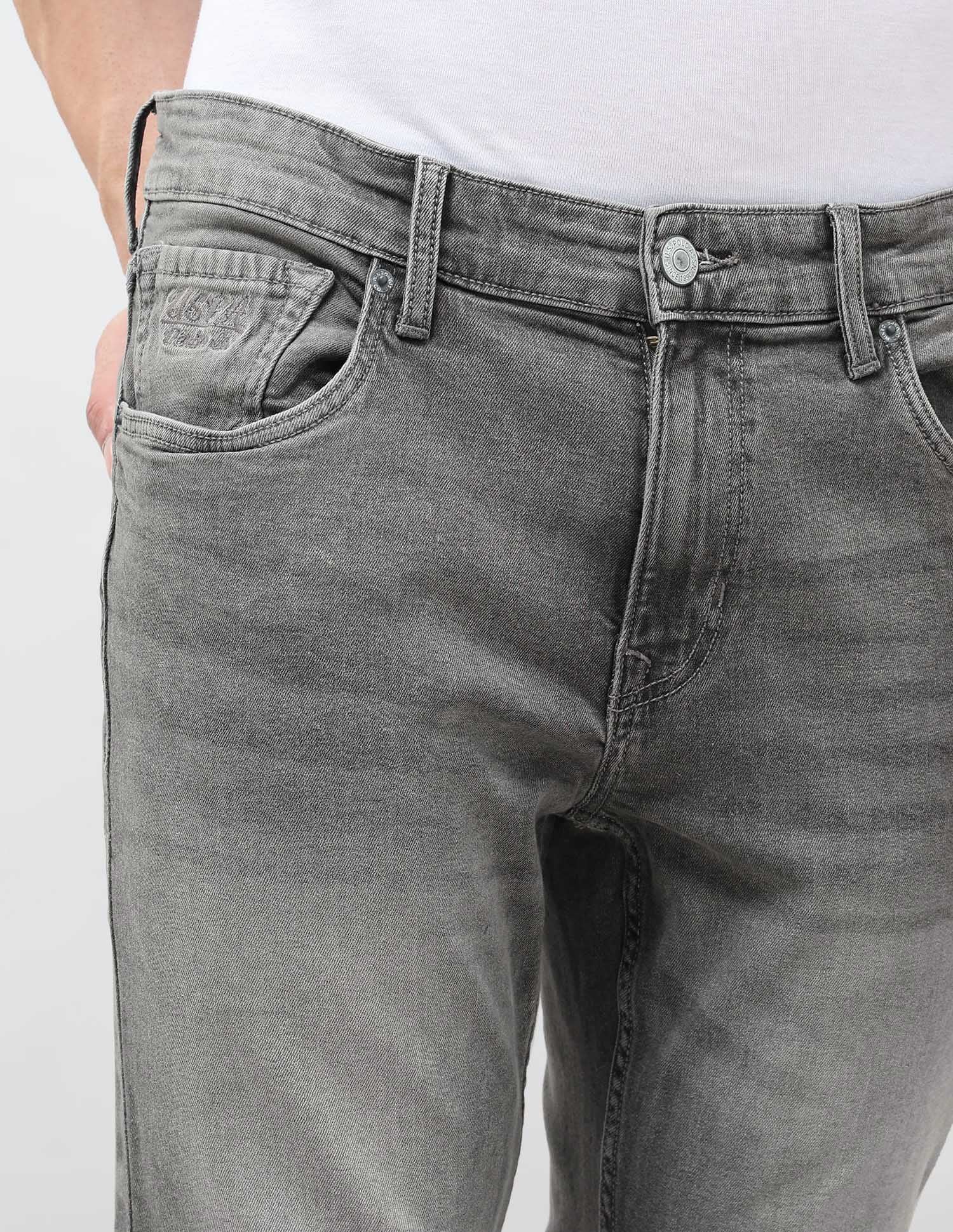 Brandon Slim Tapered Fit Grey Jeans Grey - U.S. POLO ASSN. | Large