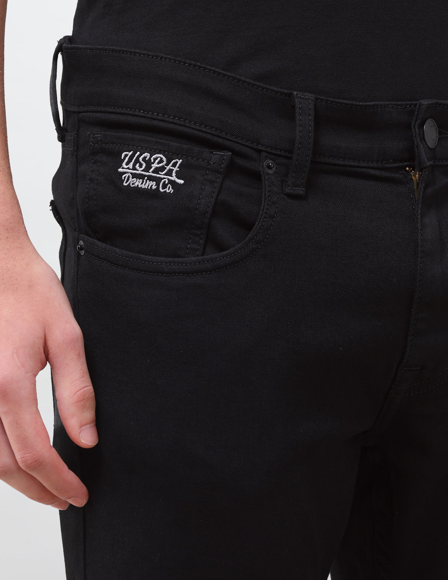 Brandon Slim-Tapered Fit Black Jeans Black - U.S. Polo Assn. India | Large