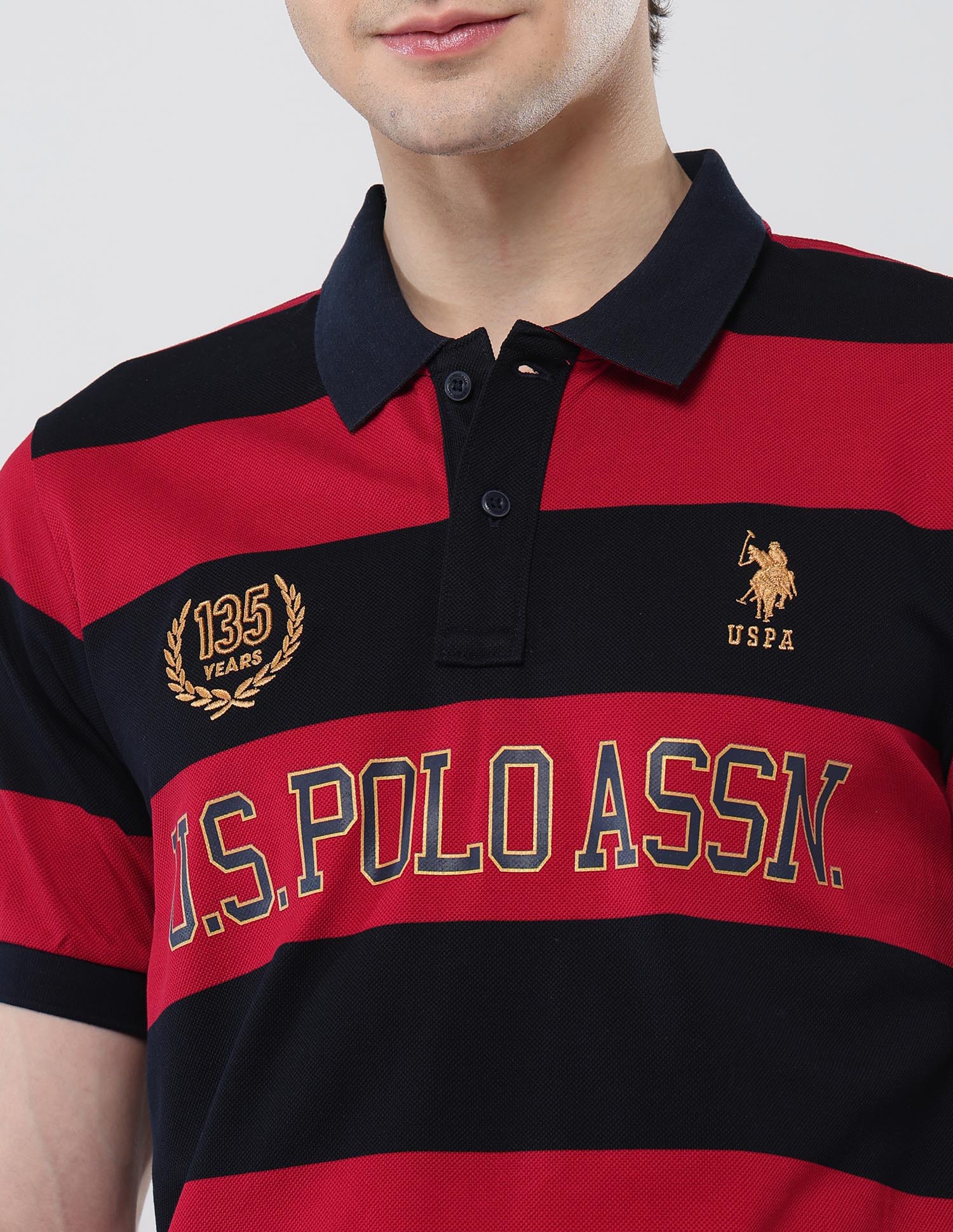 Pure Cotton 135 Anniversary Polo Shirt Red - U.S. Polo Assn. India | Large