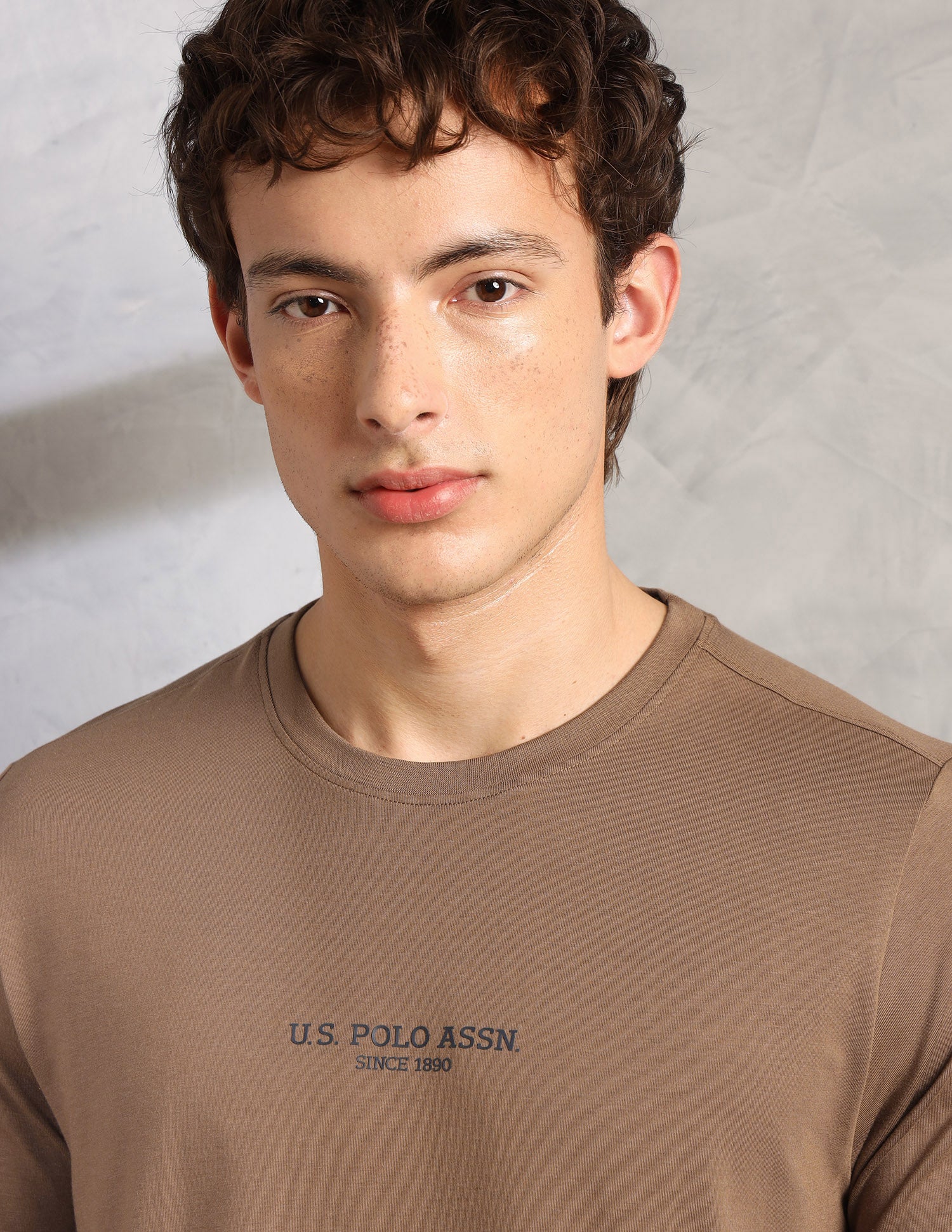 Comfort Relaxed Fit Breathable PE005-PL Lounge T-Shirt - Pack Of 1 Malt Ball - U.S. Polo Assn. India | Large