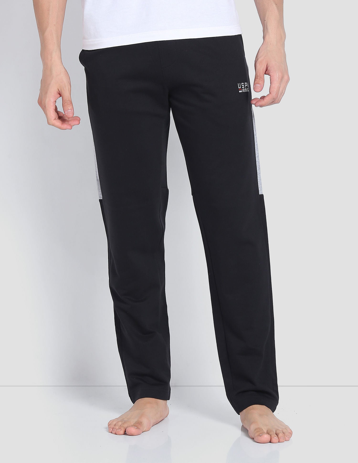 Solid Cotton OR001 Track Pants - Pack Of 1 Black - U.S. POLO ASSN. | Large