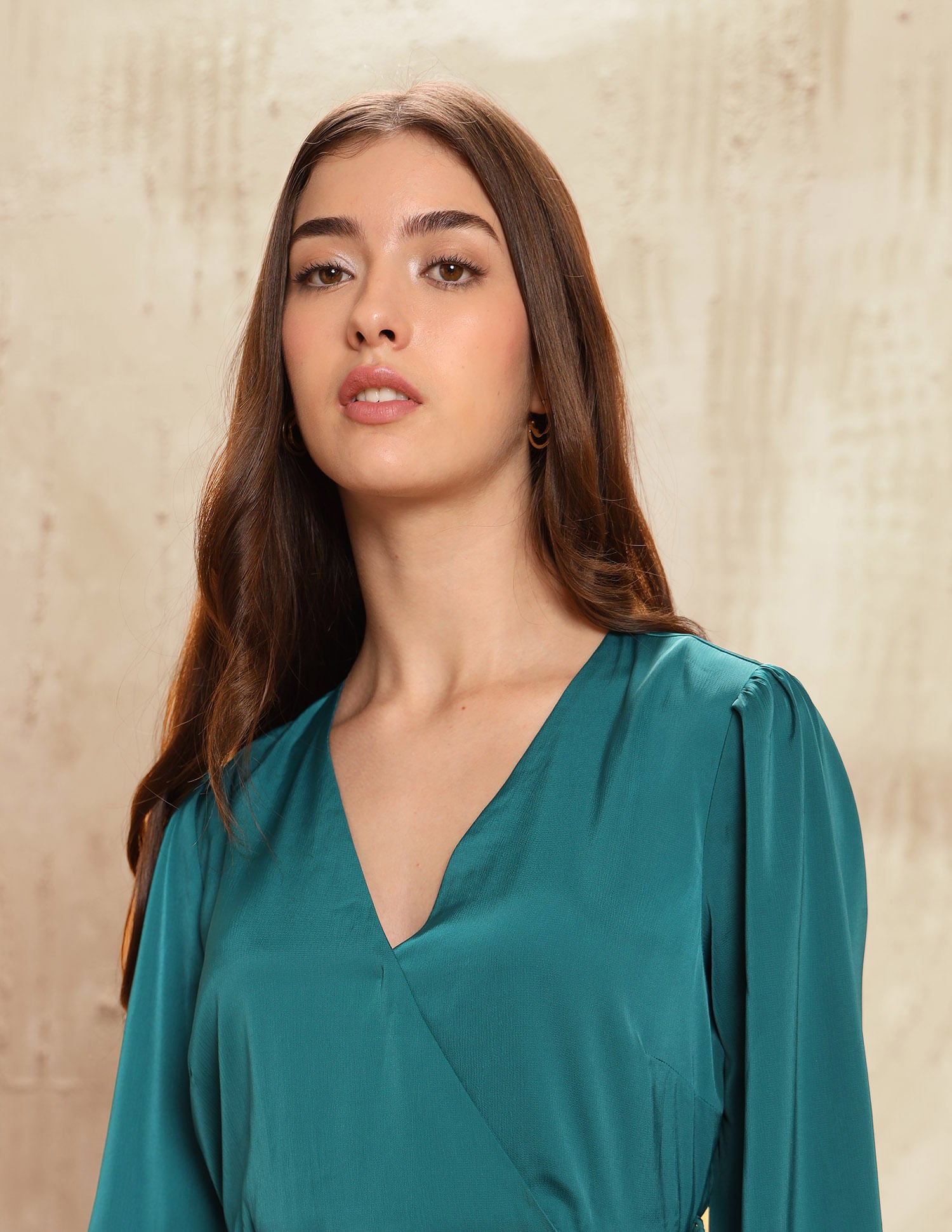 Satin Fit & Flare Dress With Belt Teal - U.S. POLO ASSN. | Large