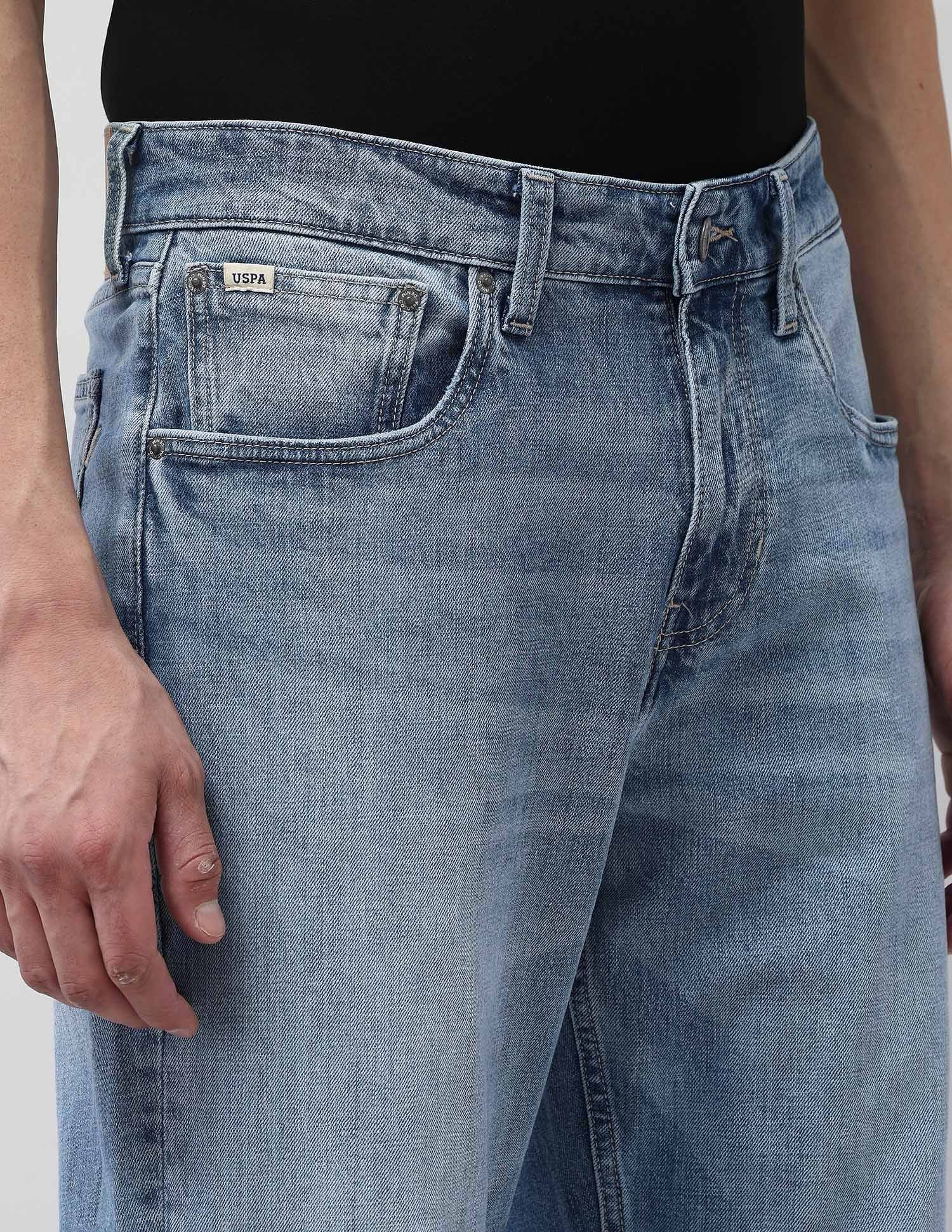 Shawn Relaxed Fit Blue Jeans Rags Wash - U.S. POLO ASSN. | Large