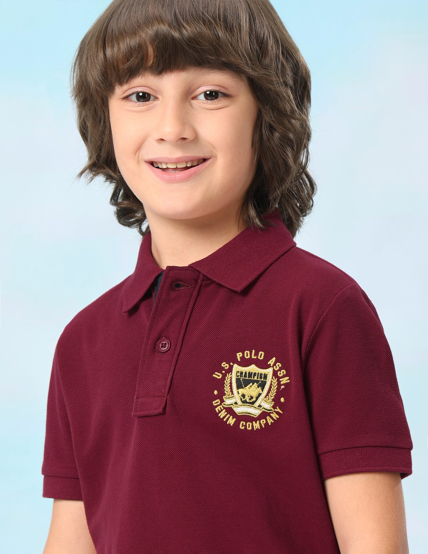 Solid Regular Fit Polo Shirt Maroon - U.S. Polo Assn. India | Large
