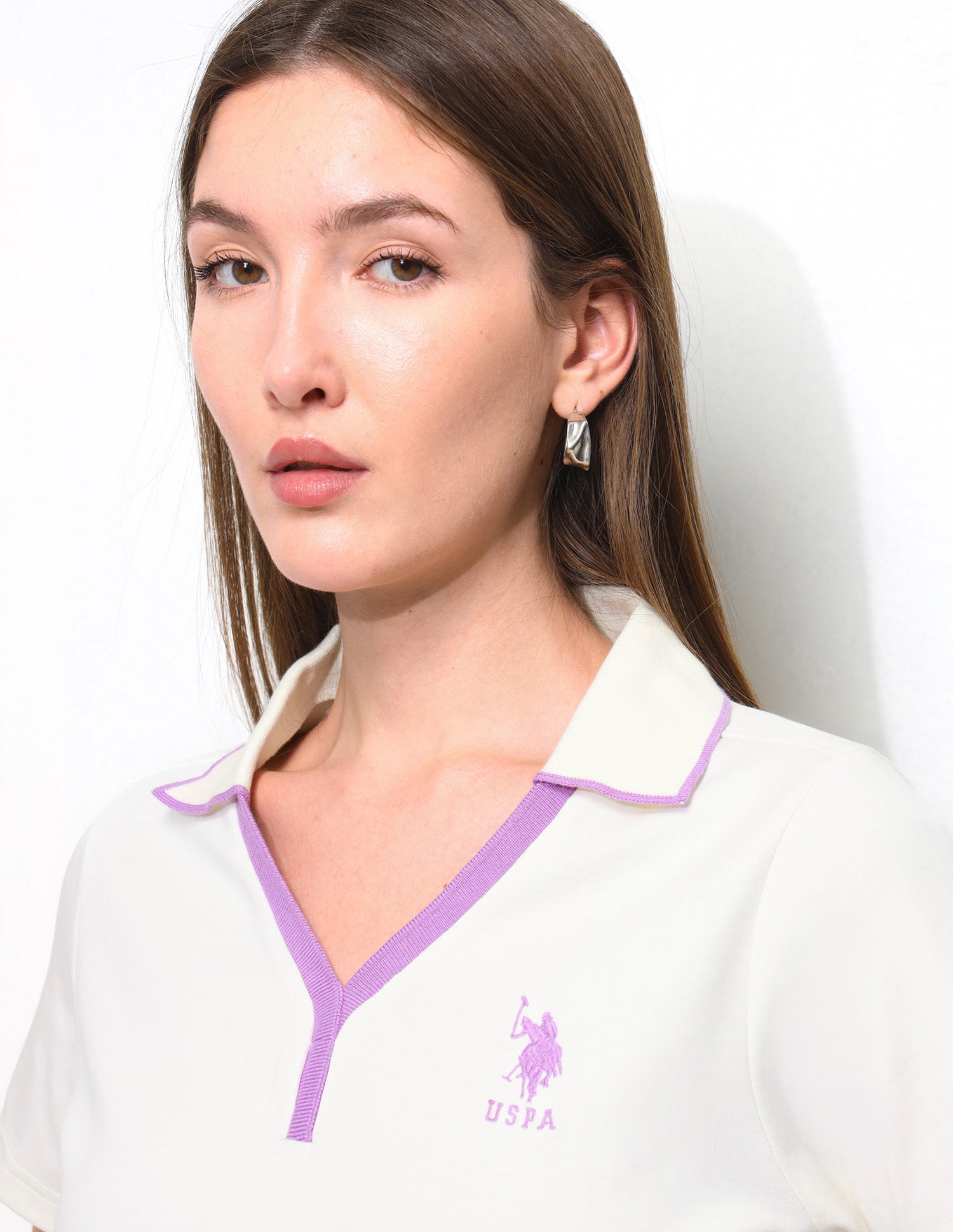 Solid Regular Fit Polo Shirt Off White - U.S. Polo Assn. India | Large