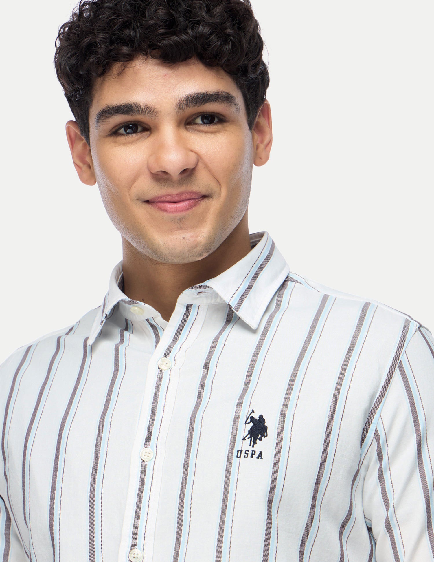 Tailored Vertical Stripes Shirt White - U.S. Polo Assn. India | Large