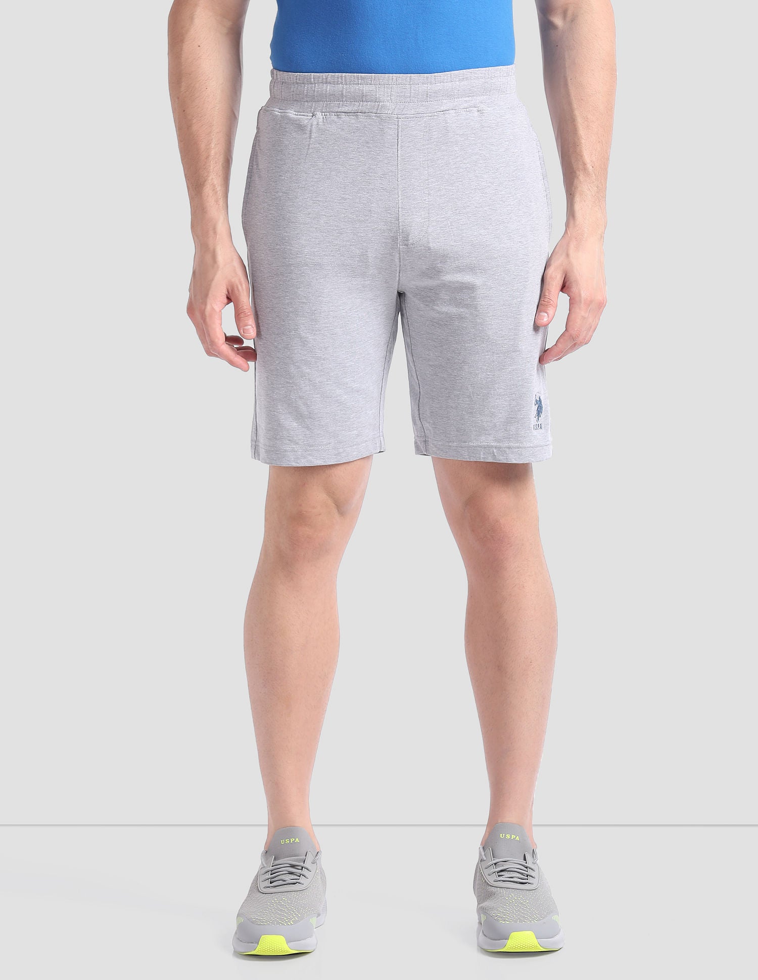 Cotton Stretch OES01 Lounge Shorts - Pack Of 1 Light Grey - U.S. POLO ASSN. | Large