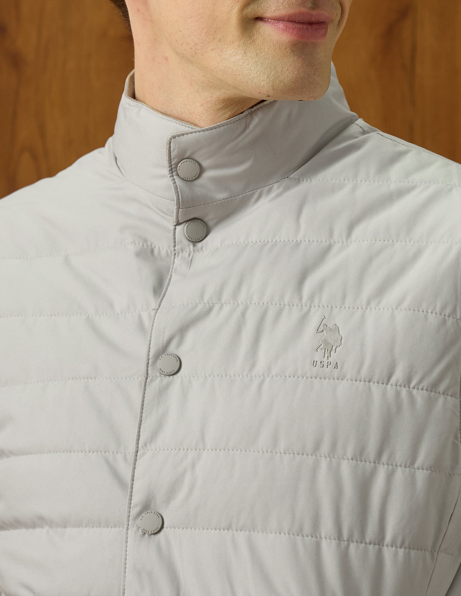 Equestrian Aisle Theater Reversible Jacket Beige - U.S. POLO ASSN. | Large