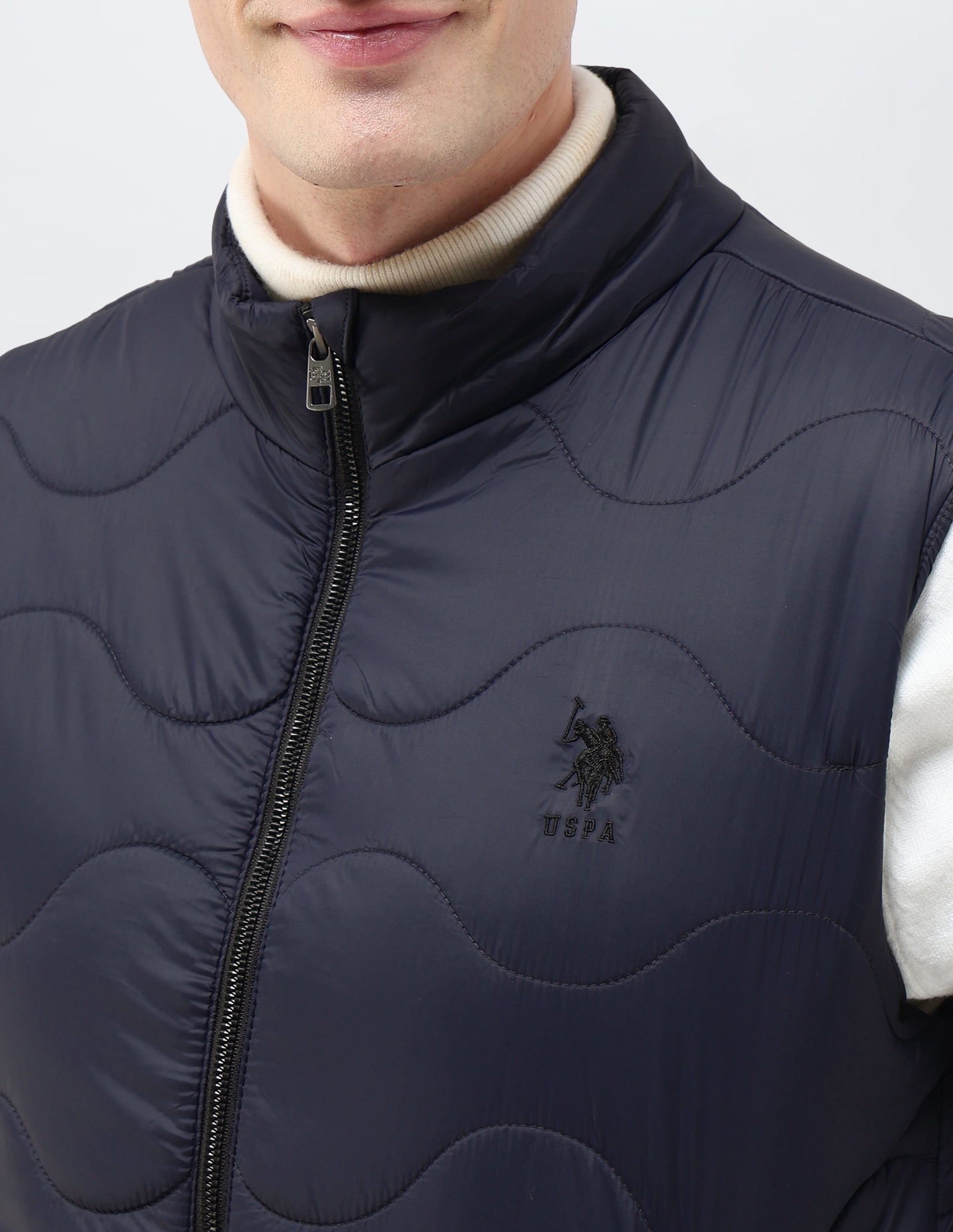 Regular Fit Sleeveless Quilted Jacket Navy - U.S. Polo Assn. India | Large