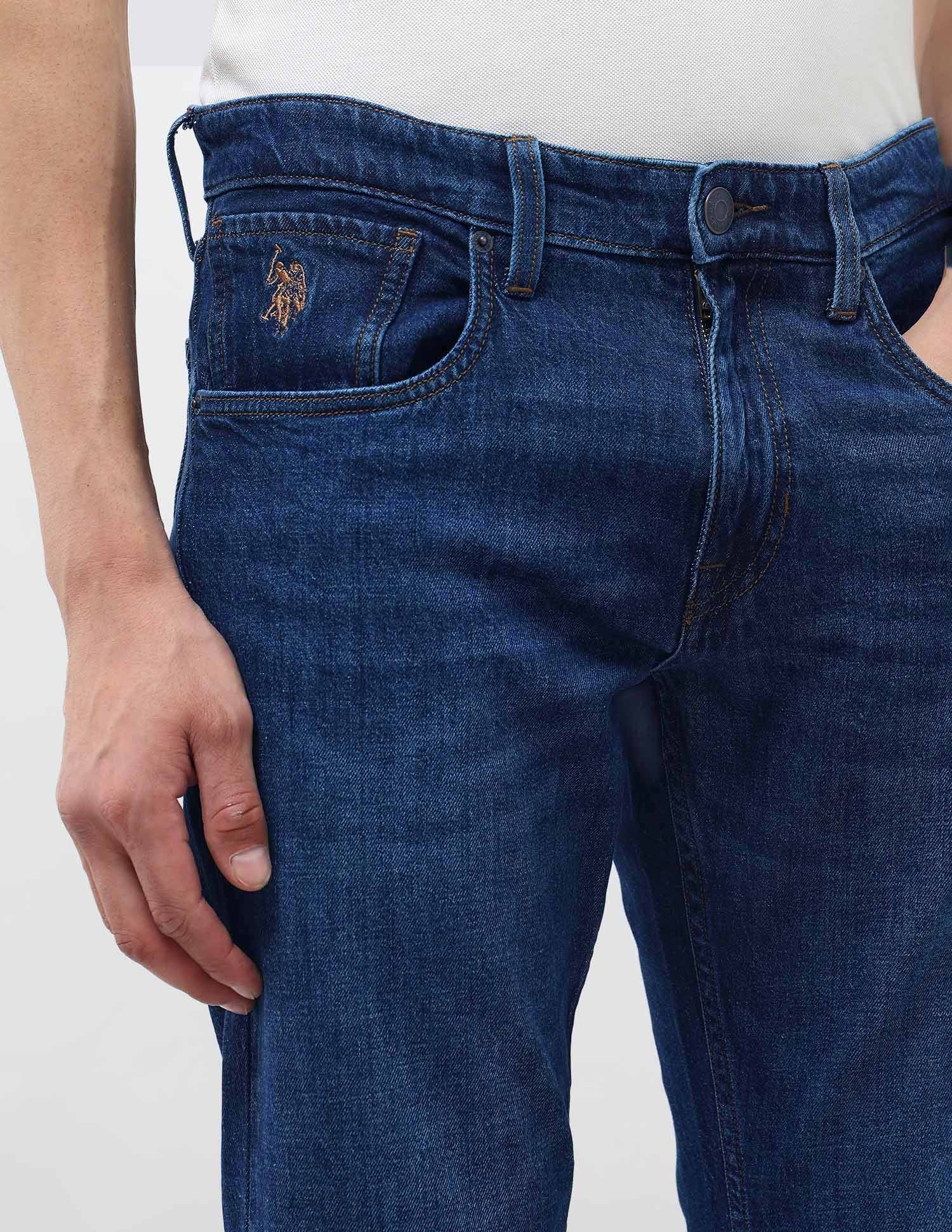 Brandon Slim Tapered Fit Blue Jeans Indigo - U.S. POLO ASSN. | Large