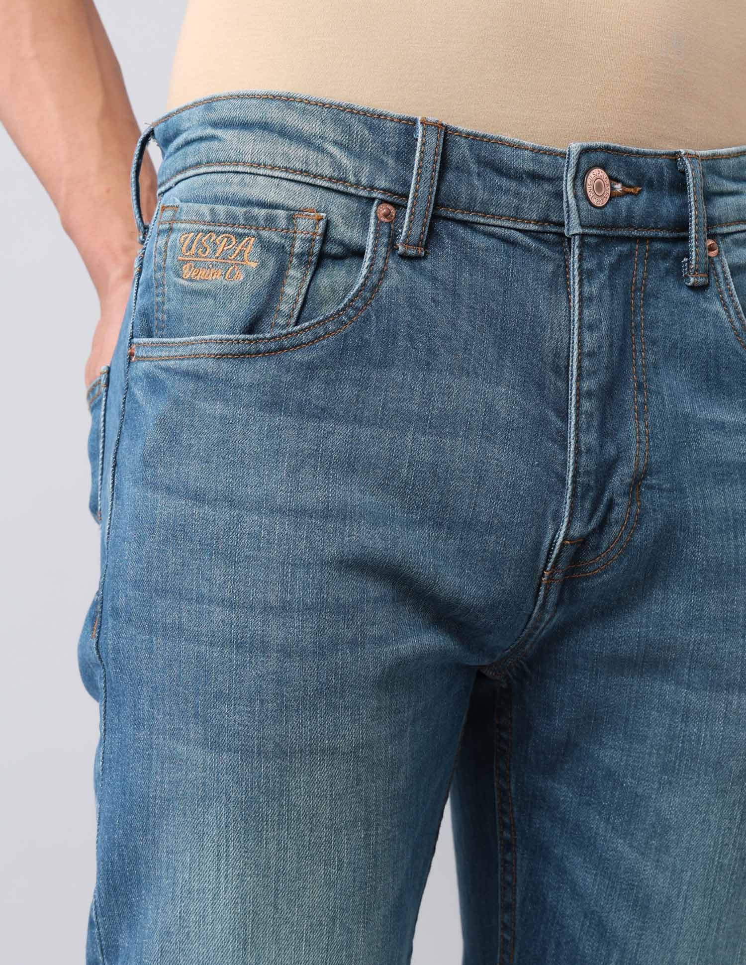 Harold Slim Straight Fit Blue Jeans Blue - U.S. POLO ASSN. | Large