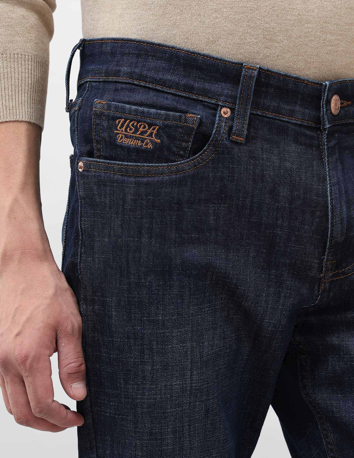 Brandon Slim Tapered Fit Blue Jeans Dark Blue - U.S. POLO ASSN. | Large