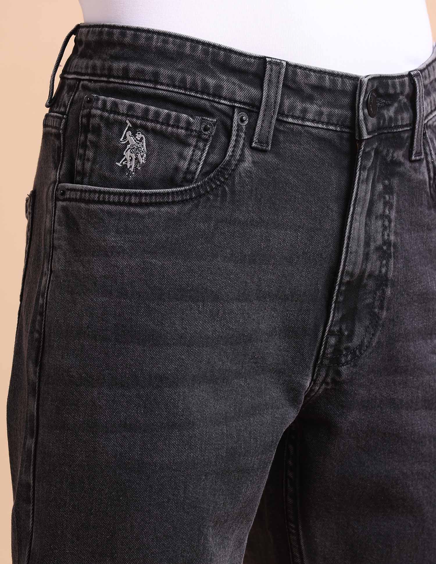 Harold Slim Straight Fit Grey Jeans Dark Grey - U.S. POLO ASSN. | Large