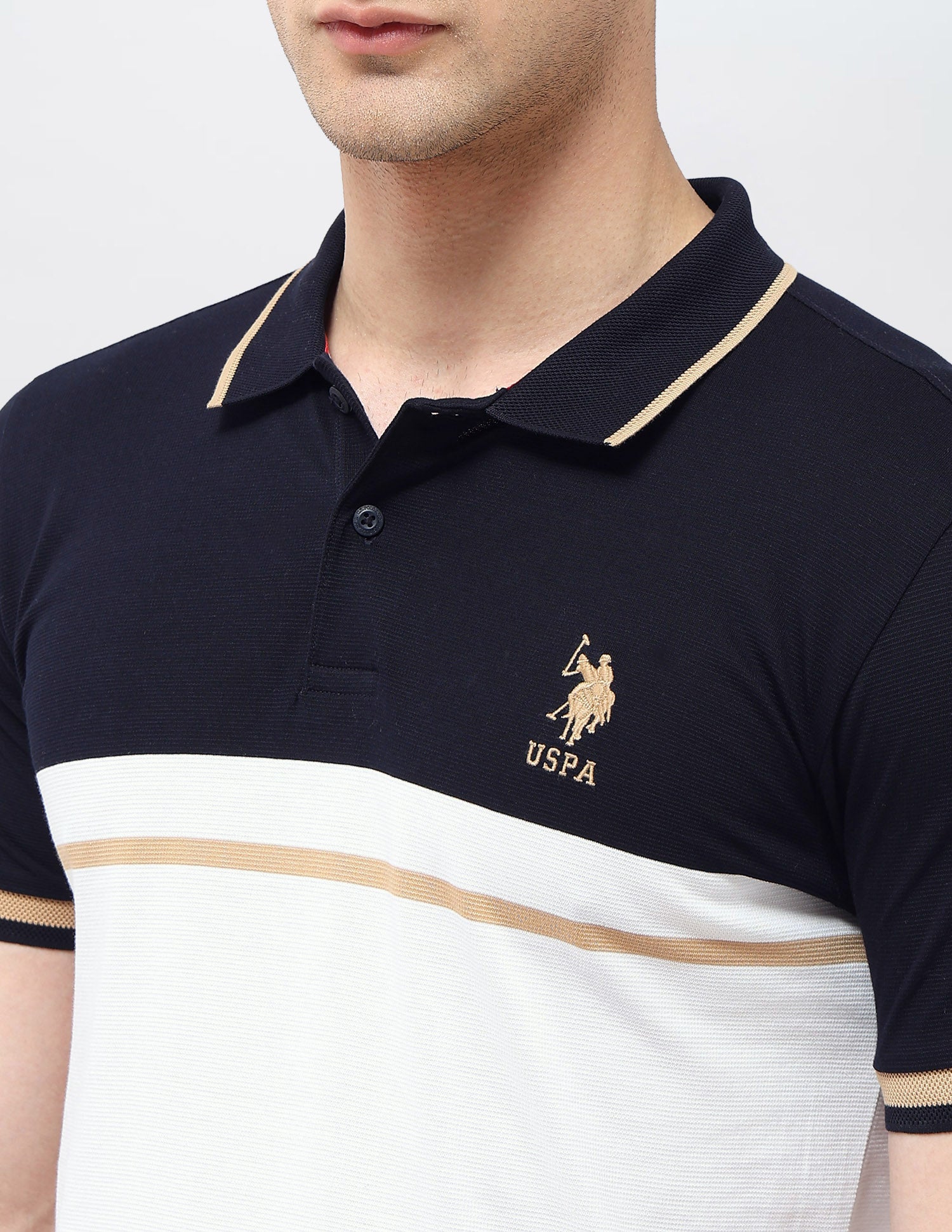 Colourblocked Regular Fit Polo Shirt Navy - U.S. POLO ASSN. | Large