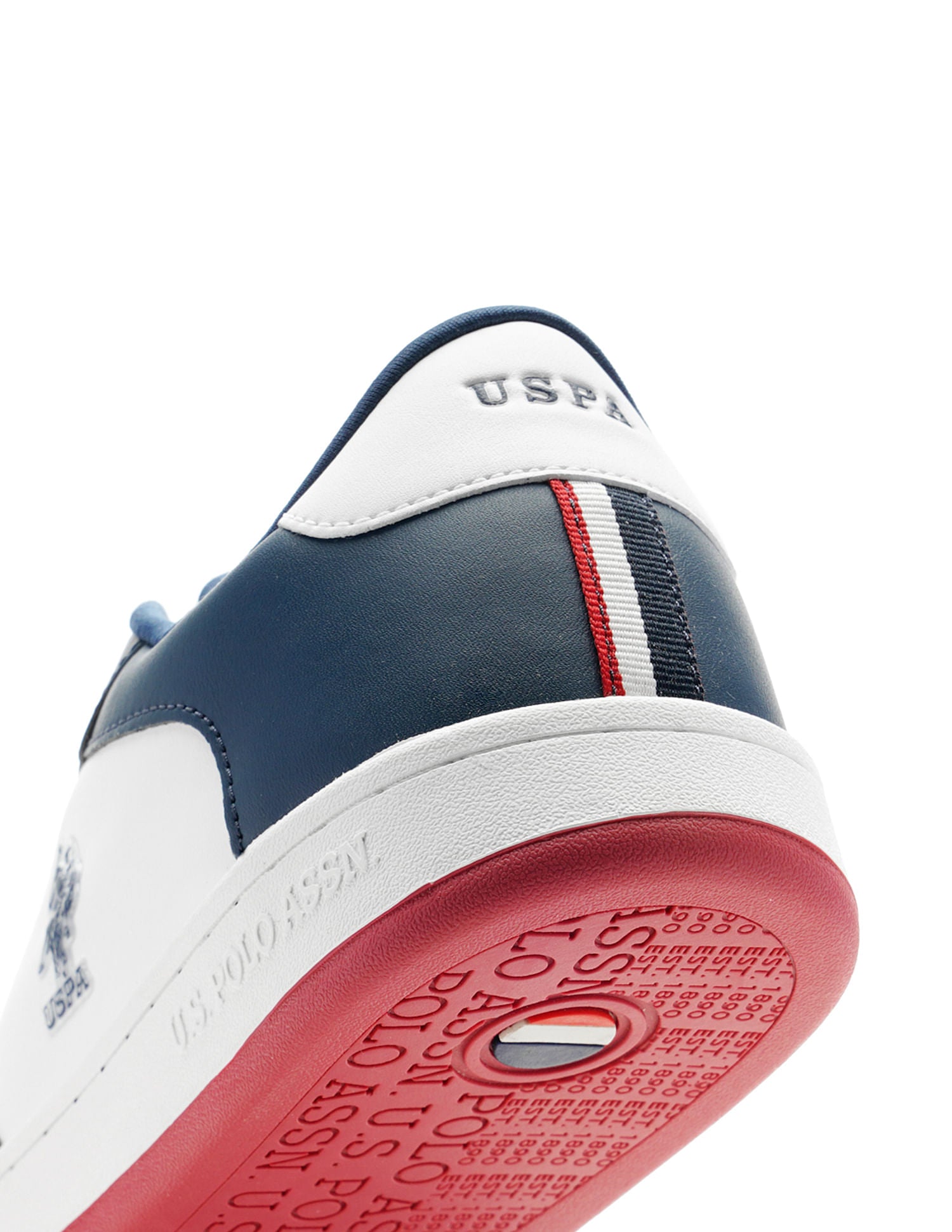 Men Rein 2.0 Dk. Blue Retro Court Sneakers Navy and White - U.S. POLO ASSN. | Large