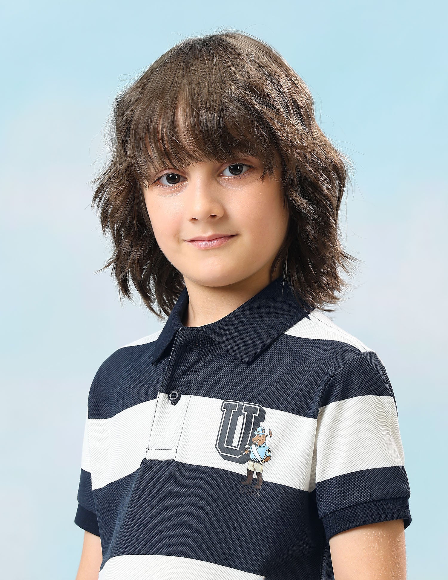 Horizontal Striped Regular Fit Polo Shirt Navy - U.S. Polo Assn. India | Large