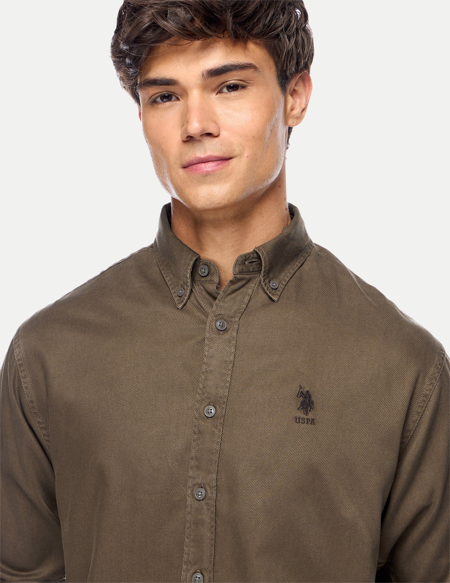 Relaxed Fit Button Down Shirt Brown - U.S. Polo Assn. India | Large