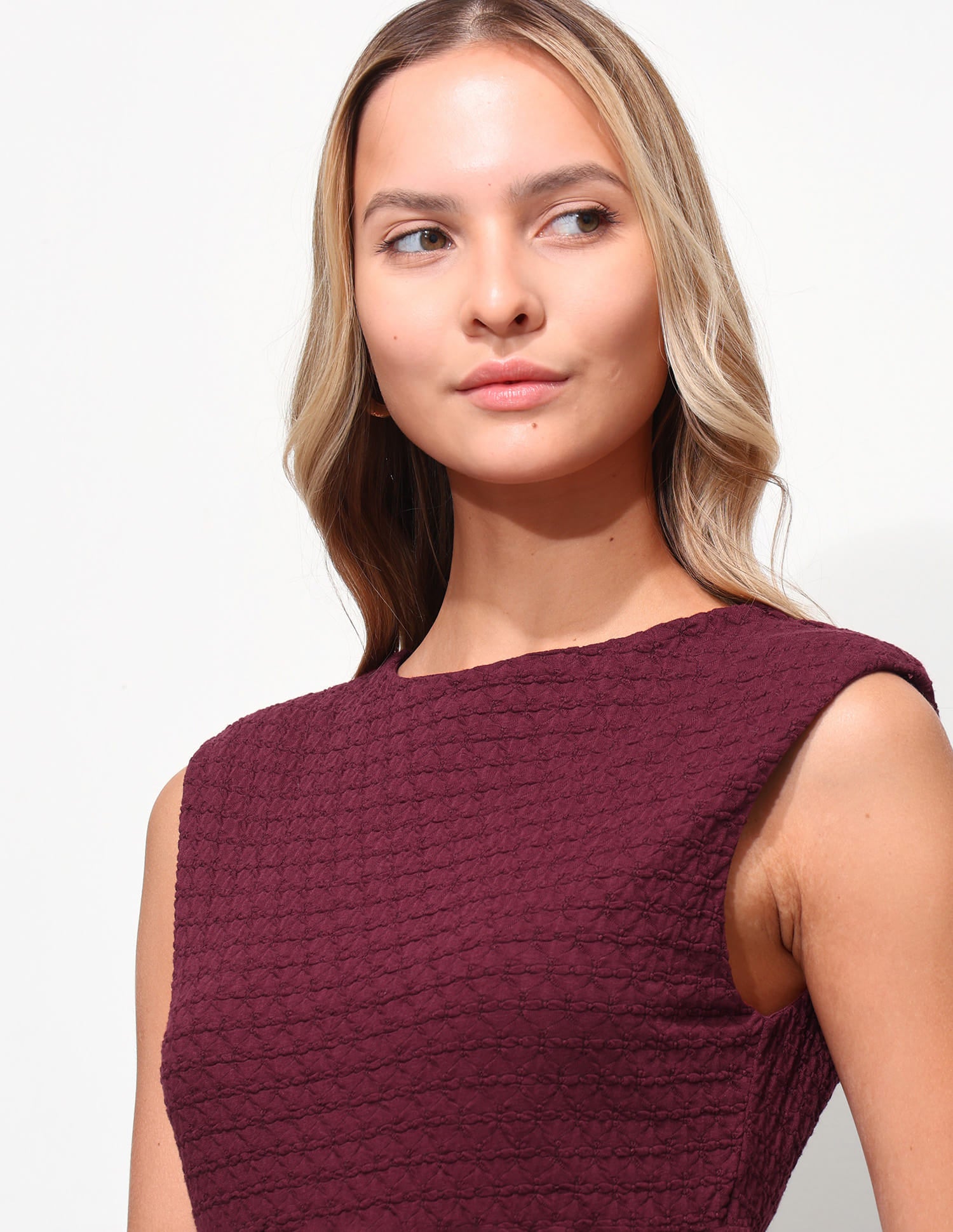 Textured Midi Sheath Dress Red - U.S. Polo Assn. India | Large