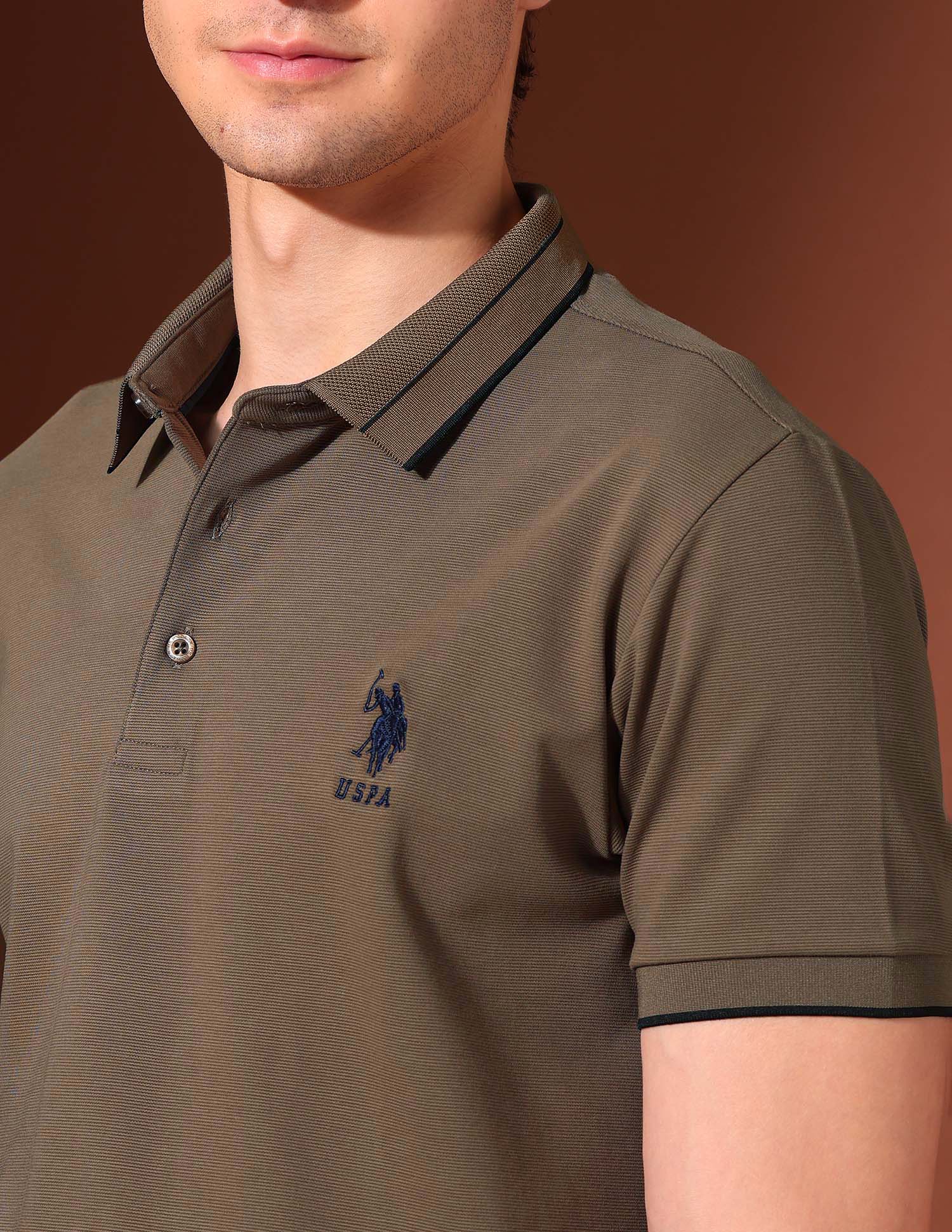 Slim Fit Working Holiday Polo Shirt Brown - U.S. Polo Assn. India | Large