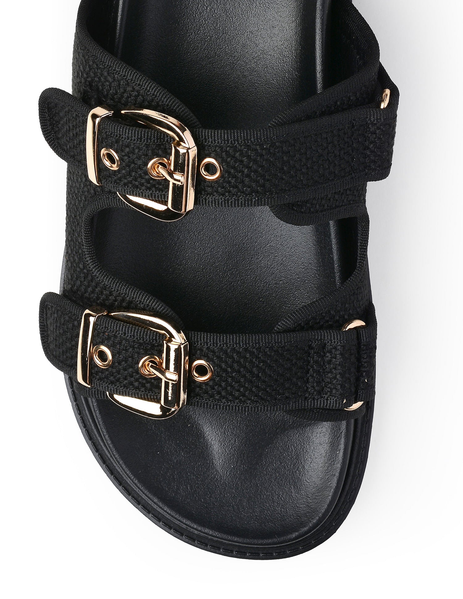 Textured Marcella Slippers Black - U.S. Polo Assn. India | Large