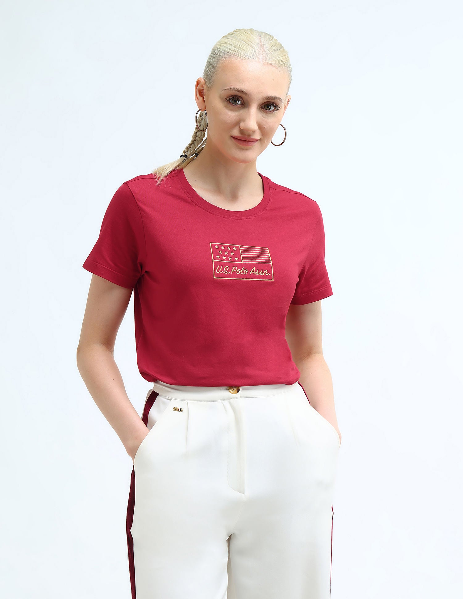 Brand Embroidered Regular T-Shirt Red - U.S. POLO ASSN. | Large