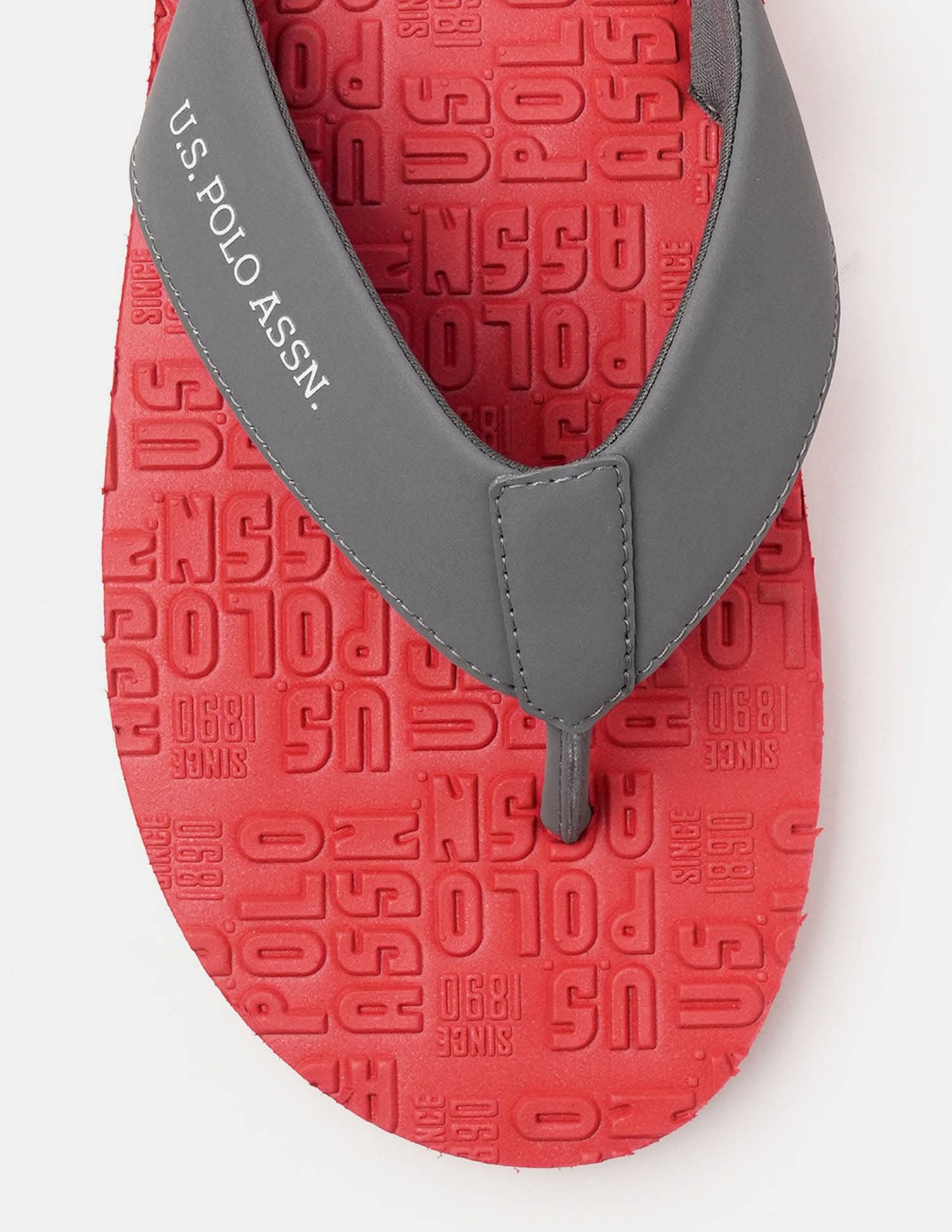 Men Rodri Brand Printed Flip Flops Orange - U.S. POLO ASSN. | Large