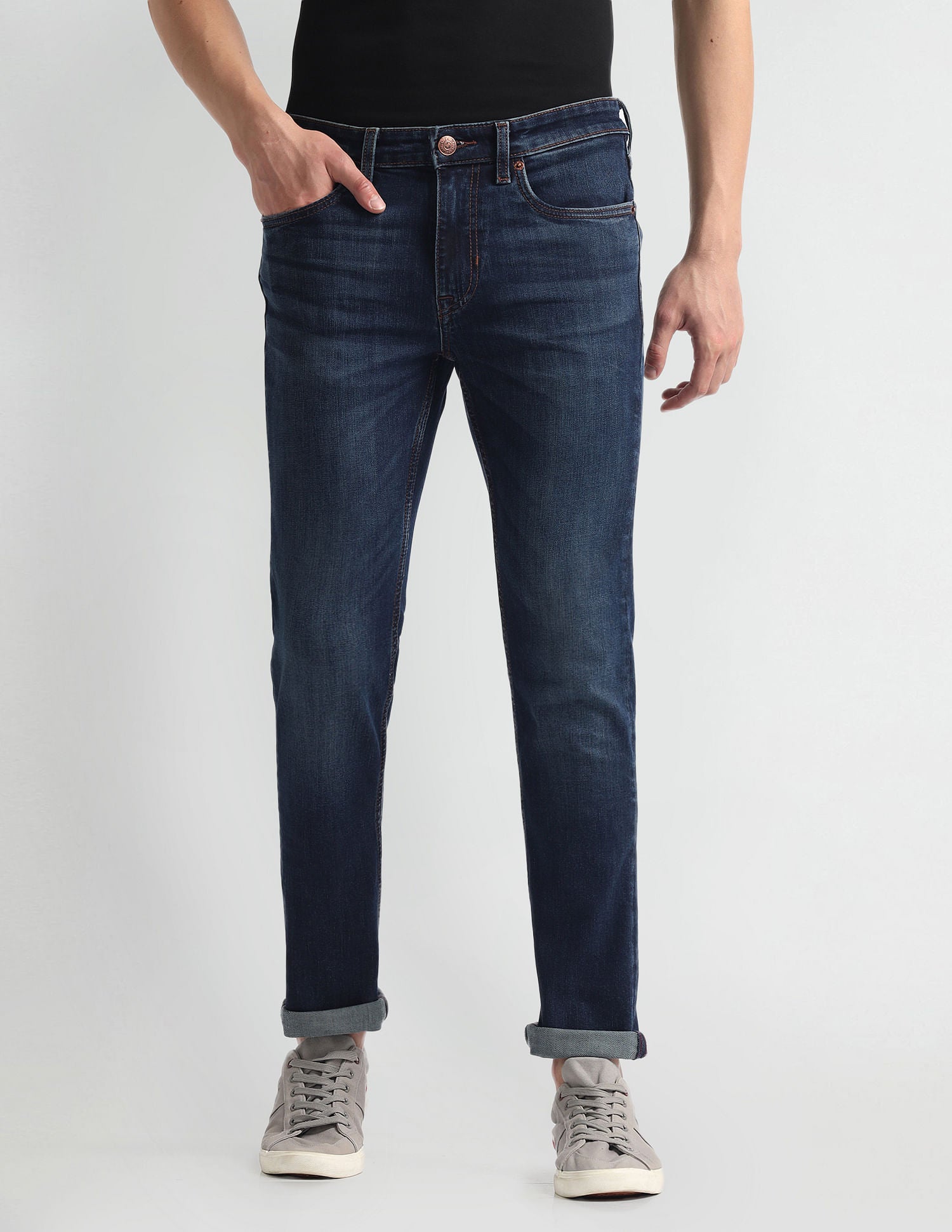 Regallo Skinny Fit Blue Jeans Blue - U.S. Polo Assn. India | Large