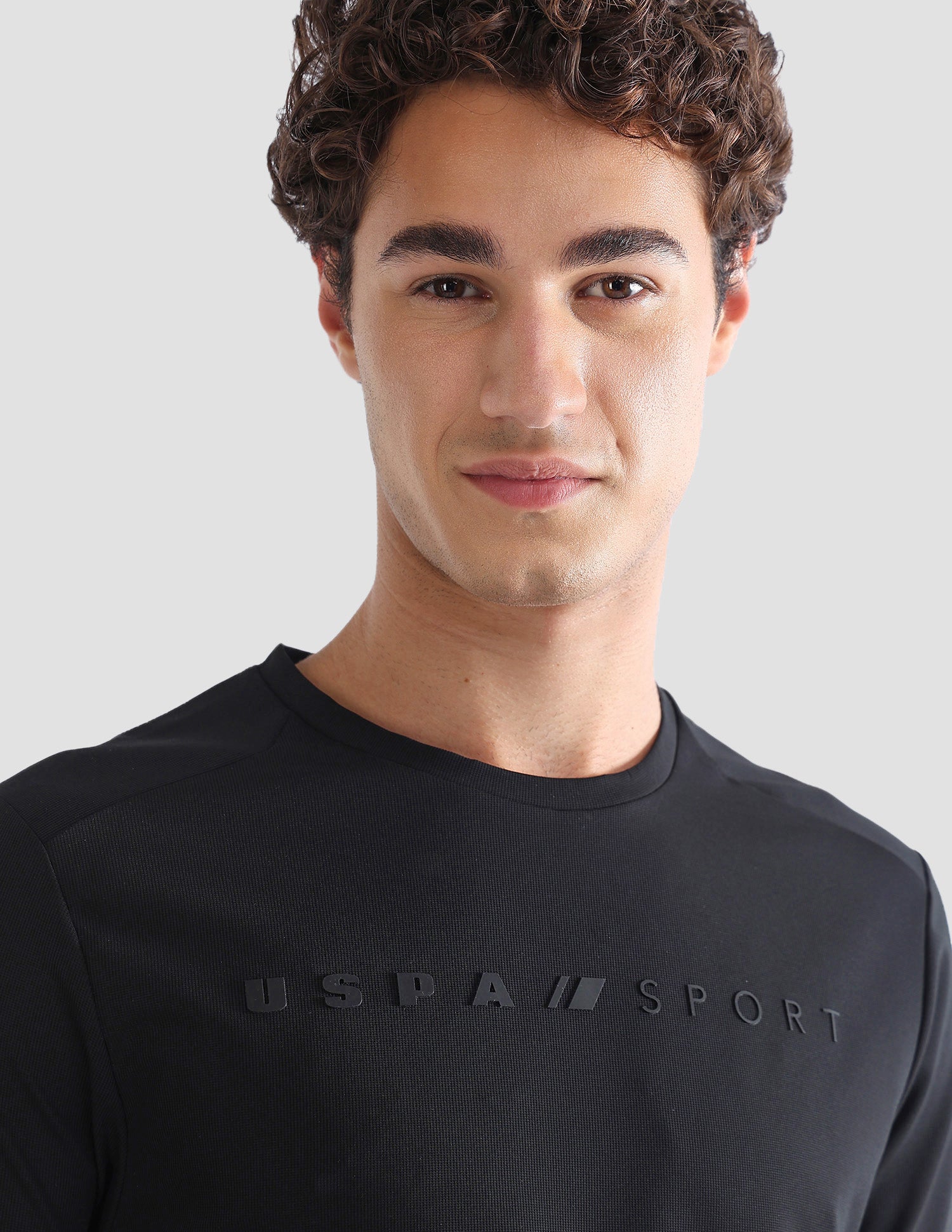 Solid Slim Fit Active T-Shirt Black - U.S. Polo Assn. India | Large