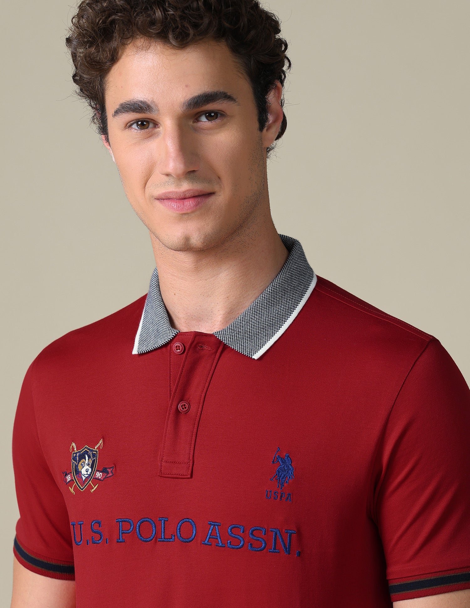 Brand Embroidered Regular Fit Polo Shirt Red - U.S. Polo Assn. India | Large