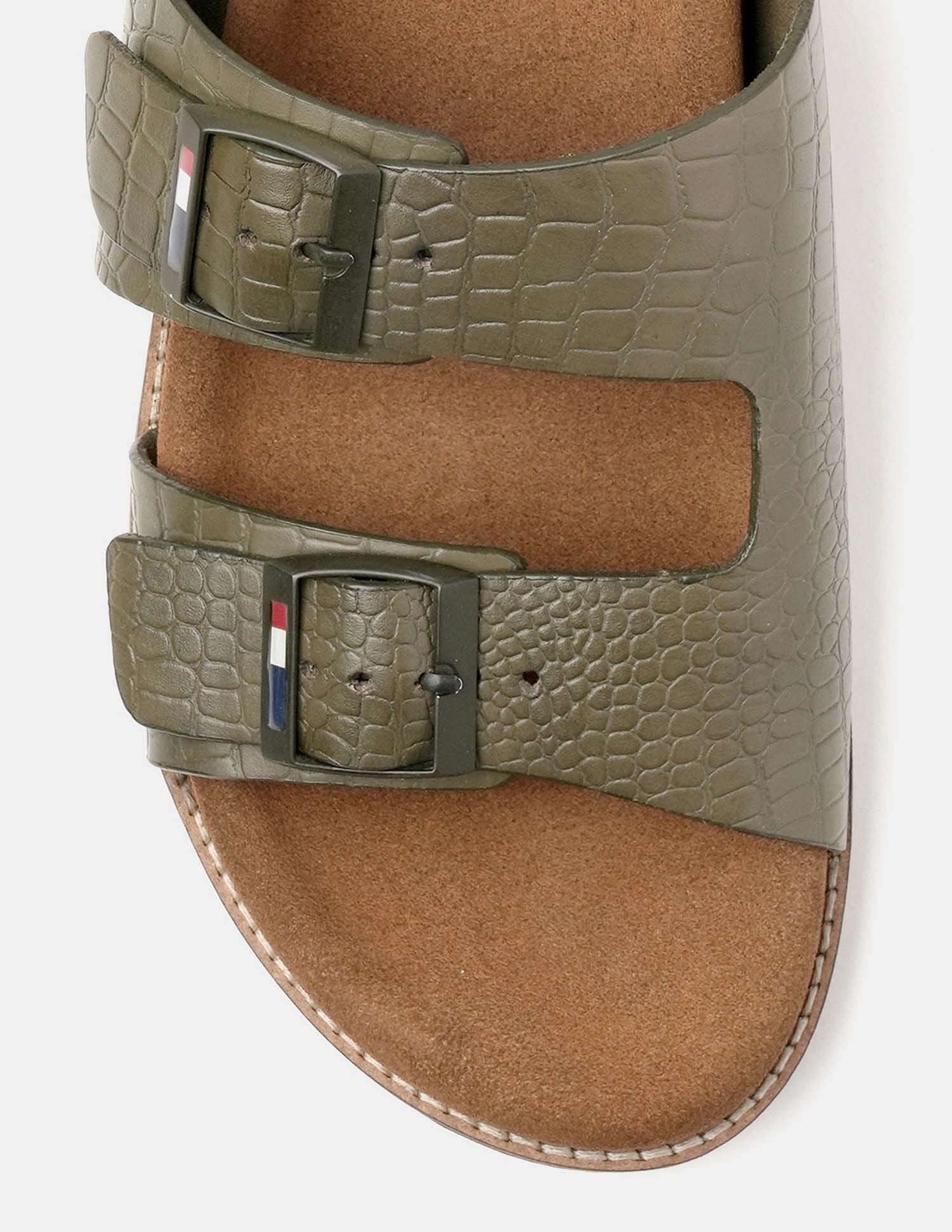 Men Buckle Strap Ace Slippers Olive - U.S. Polo Assn. India | Large