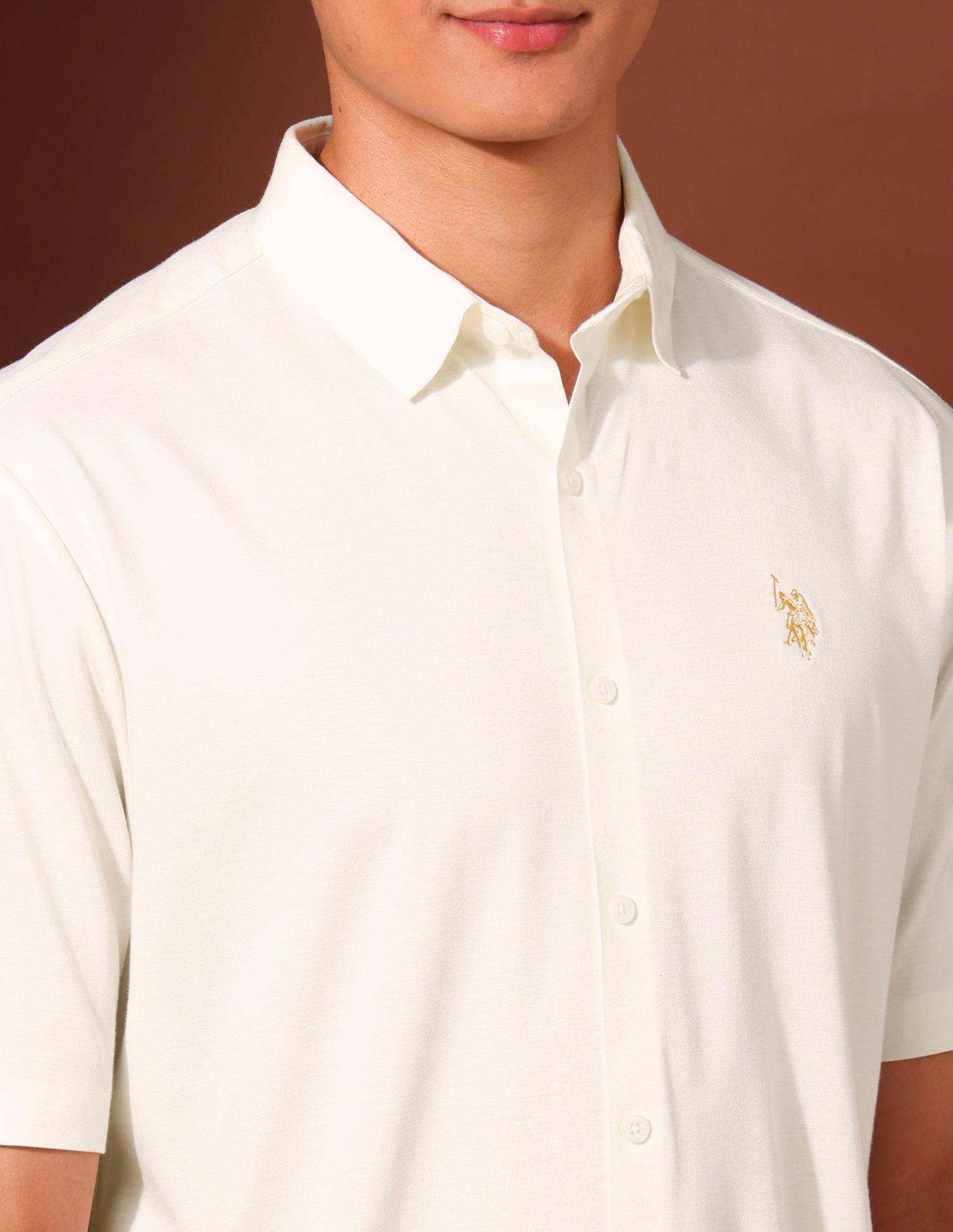 Tailored Fit Working Holiday Shirt White - U.S. Polo Assn. India | Large