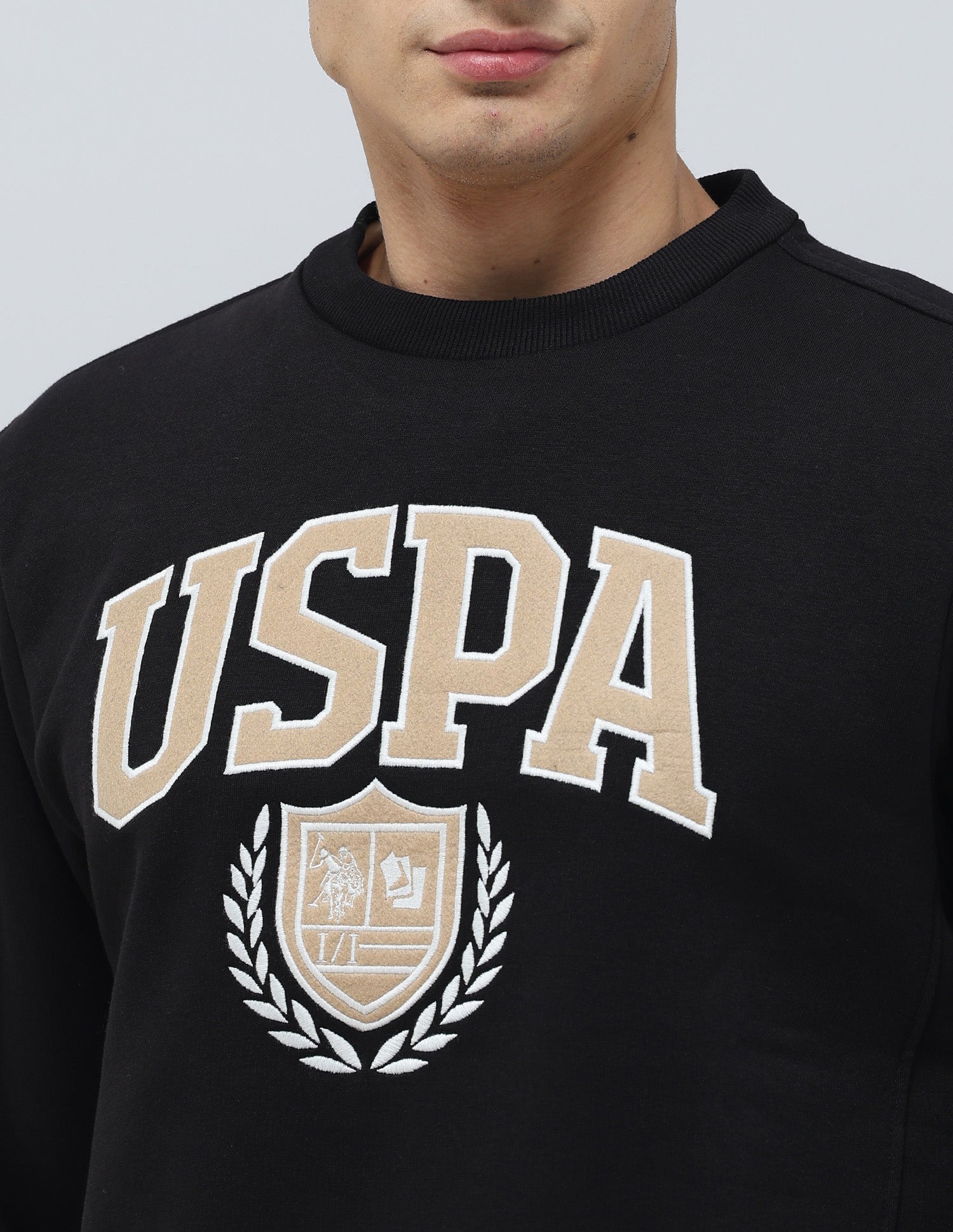 Brand Embroidered Regular Fit Sweatshirt Black - U.S. POLO ASSN. | Large