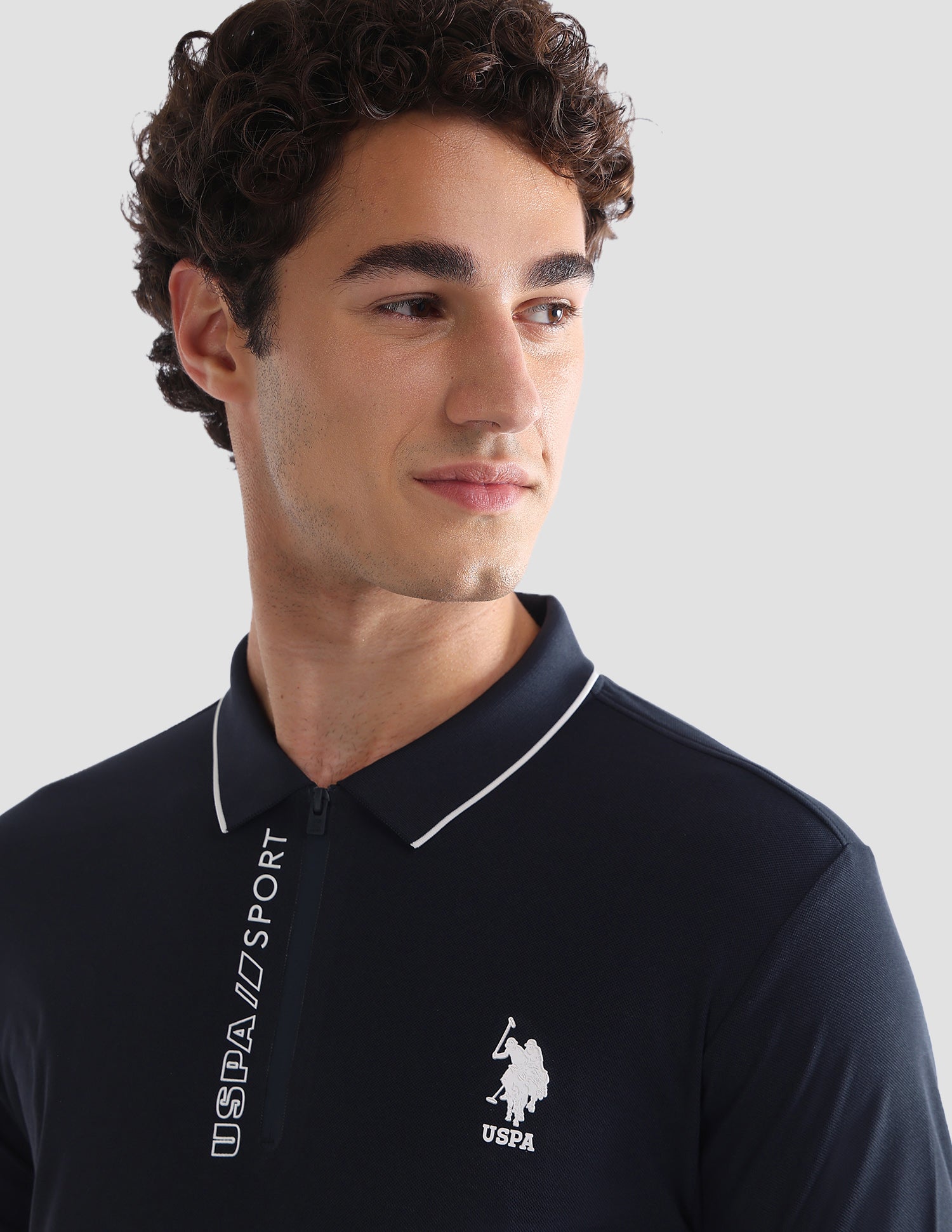Solid Slim Fit Active Polo Shirt Teal - U.S. Polo Assn. India | Large