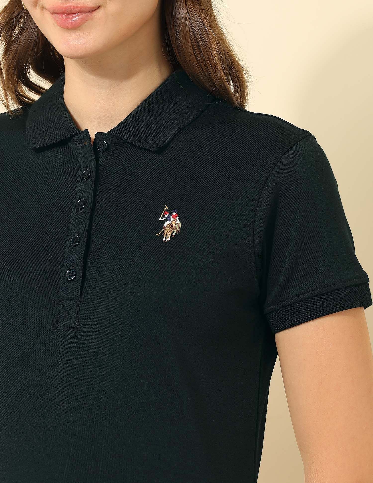 Regular Fit Solid Polo Shirt Dark Green - U.S. POLO ASSN. | Large