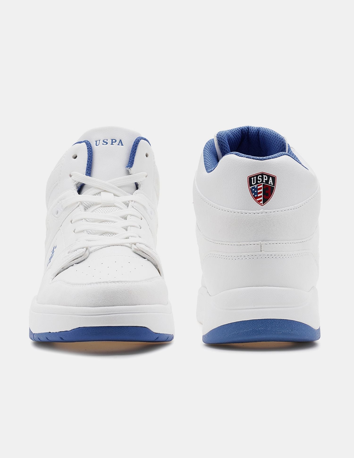 Men Bruce Mid Top Sneakers White - U.S. Polo Assn. India | Large