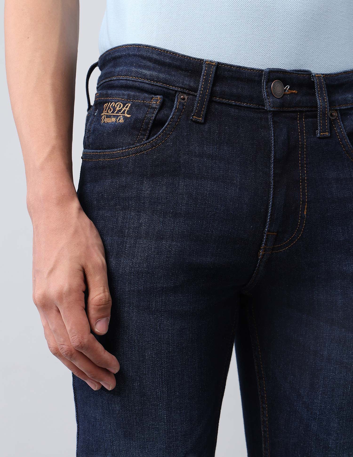 Regallo Skinny Fit Blue Jeans Dark Blue - U.S. Polo Assn. India | Large
