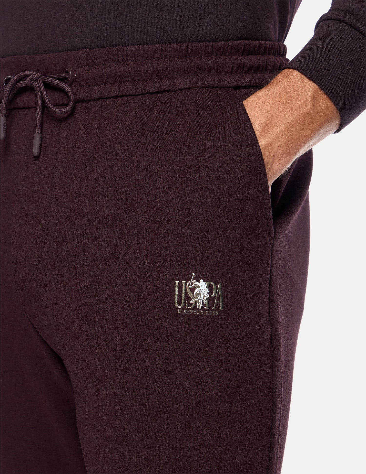 Mid Rise Regular Fit Track Pants Wine - U.S. Polo Assn. India | Large